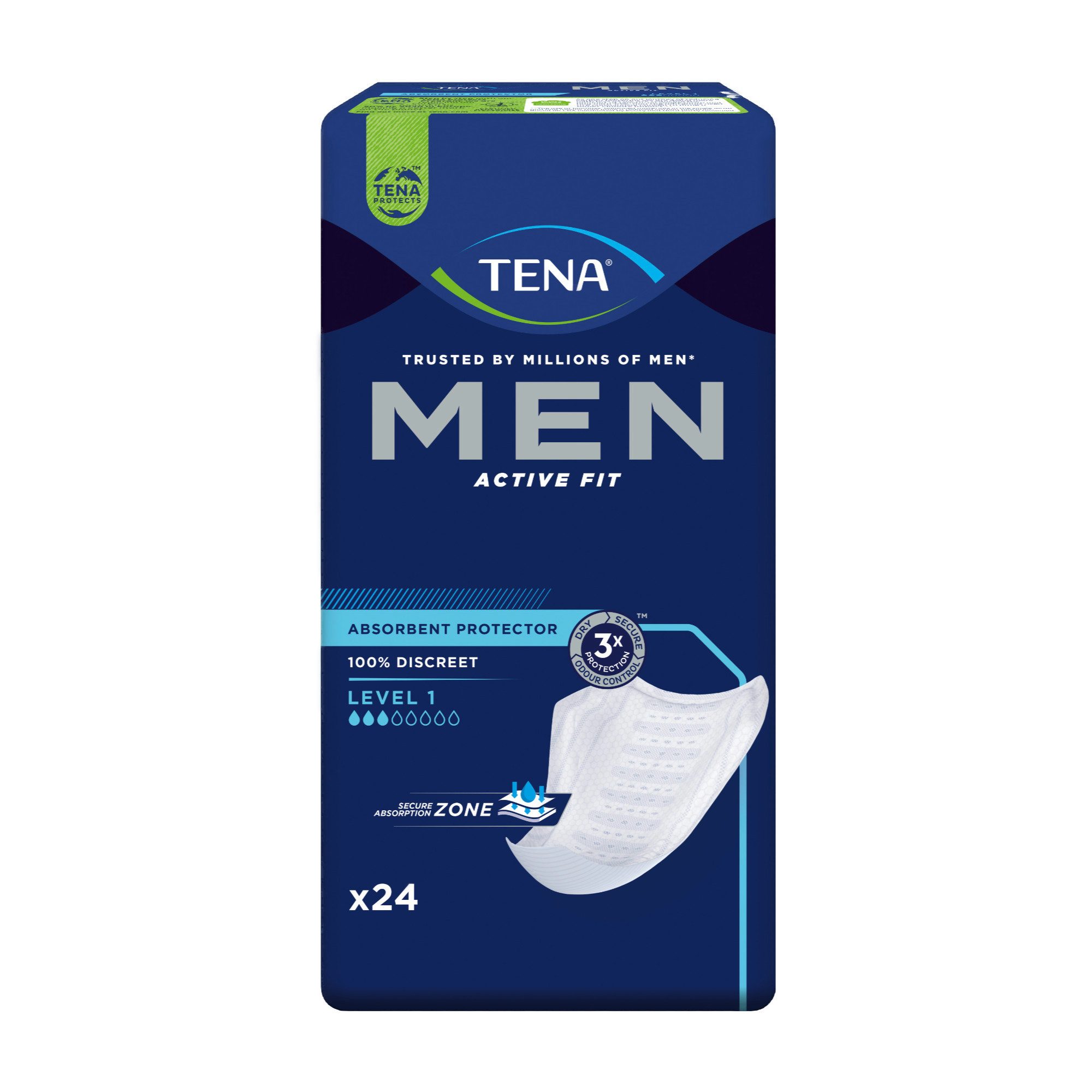 TENA Inkontinenz-Einlage TENA Men - Active Fit Level 0-3, 1 Gr., 24-St.