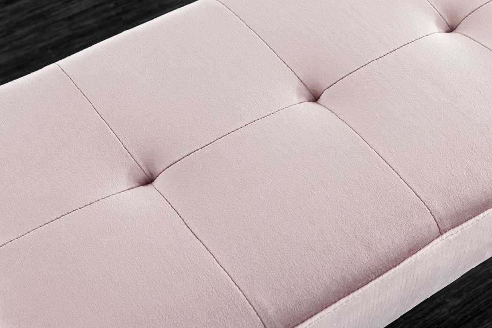 riess-ambiente Sitzbank BOUTIQUE 100cm rosa · · Metall (Einzelartikel, Samt Wohnzimmer Esszimmer· schwarz 1-St), Schlafzimmer Flur / · ·