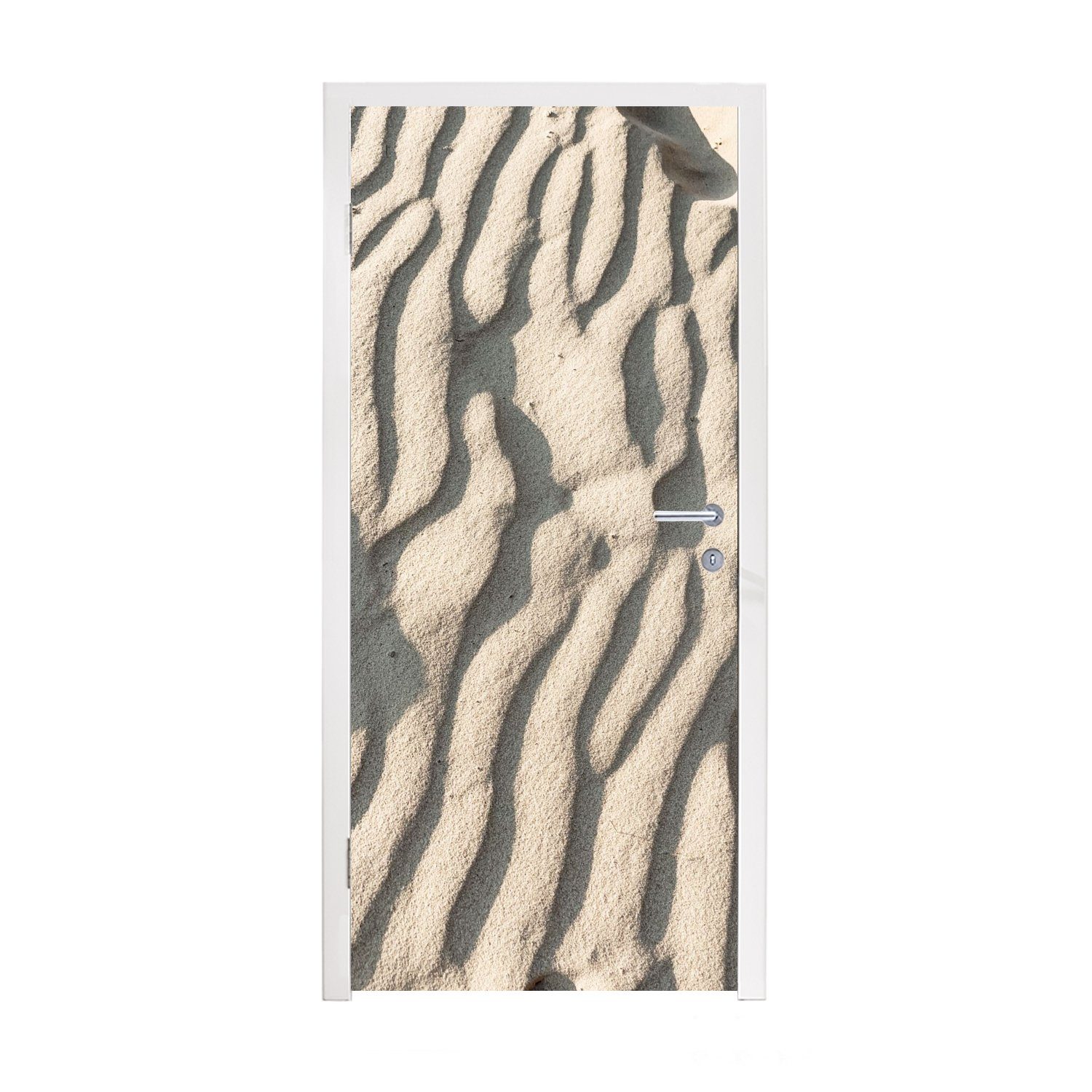 MuchoWow Türtapete Strand - Sand - Sommer, Matt, bedruckt, (1 St), Fototapete für Tür, Türaufkleber, 75x205 cm