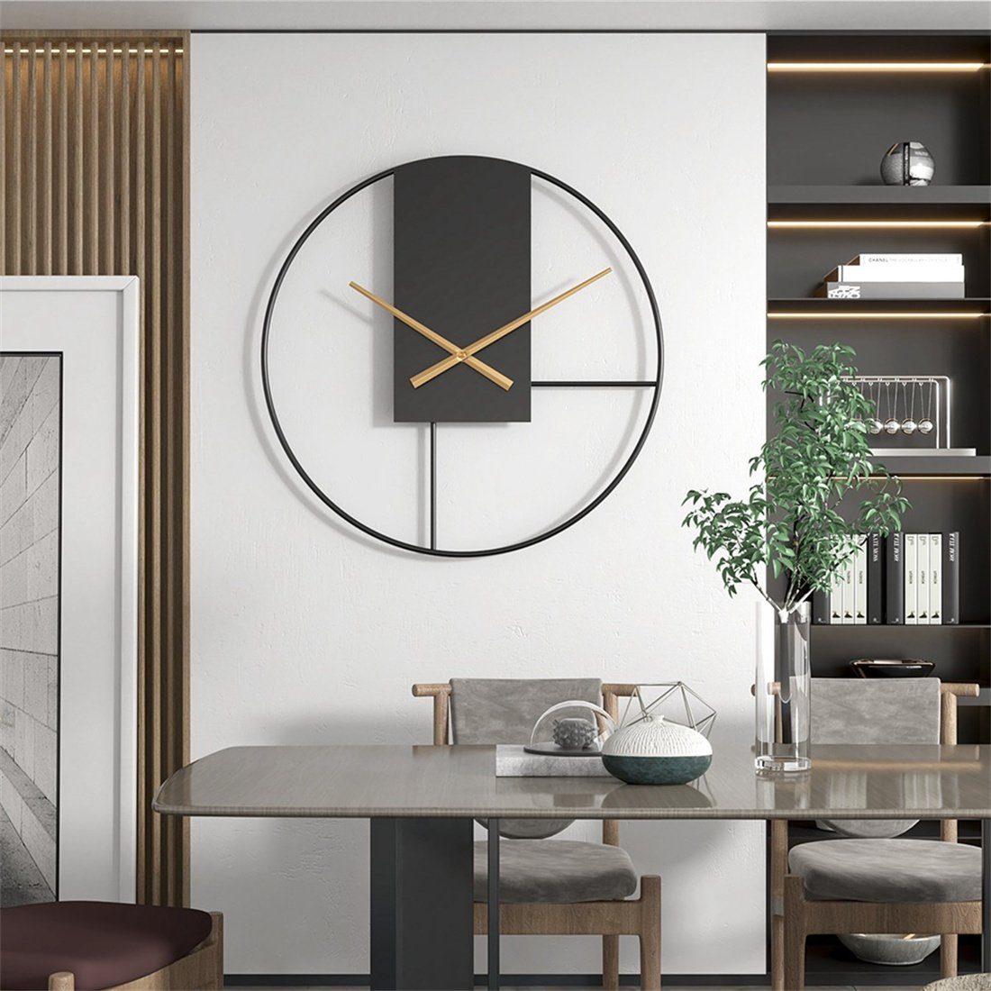 DÖRÖY Wanduhr 50cm moderne kreative Wanduhr, einfache stumme Uhr, dekorative Wanduhr