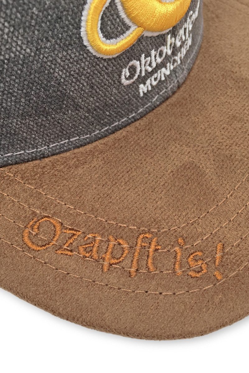 Bavarian Caps Schiebermütze Basecap - OKTOBERFEST - dunkelgrau – Bild 3 von 5