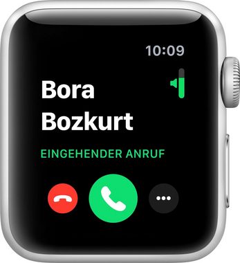 Apple Series 3 GPS, Aluminiumgehäuse mit Sportarmband 38mm Watch (Watch OS 5), inkl. Ladestation (magnetisches Ladekabel)