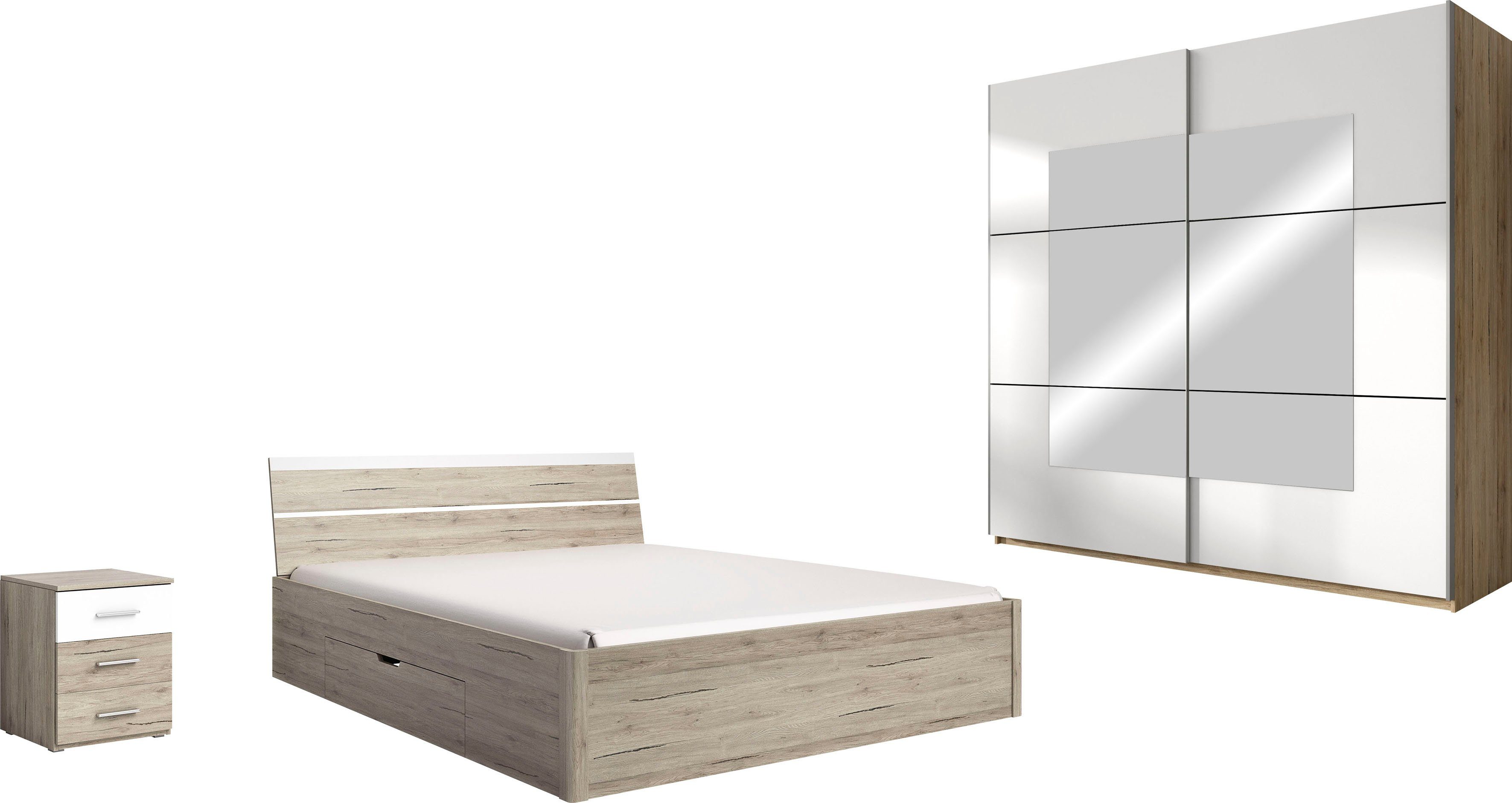 Home affaire Schlafzimmer-Set "Beta Komplettschlafzimmer in 3 Farben und 2 günstig online kaufen