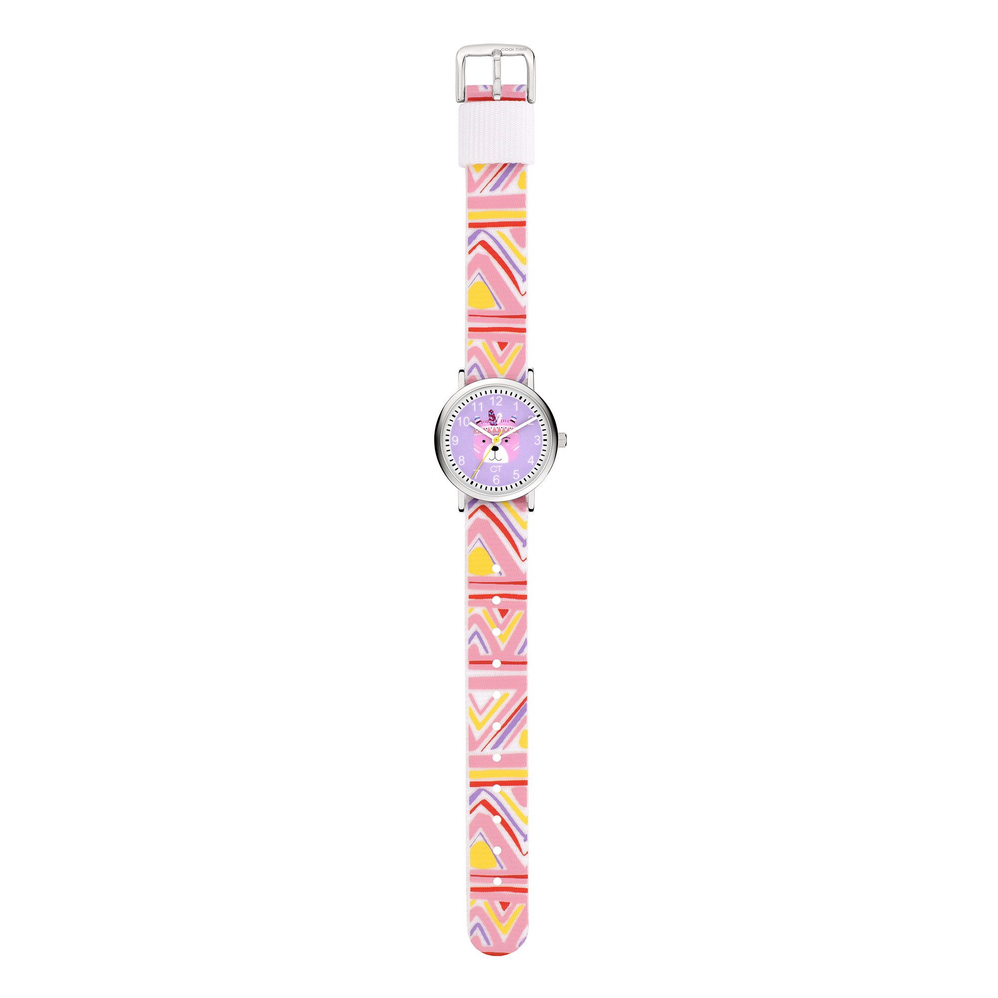 COOL TIME Quarzuhr The Cool Colorful Bear CT-0033-LQ, Armbanduhr, Kinderuhr, Mädchen, analog
