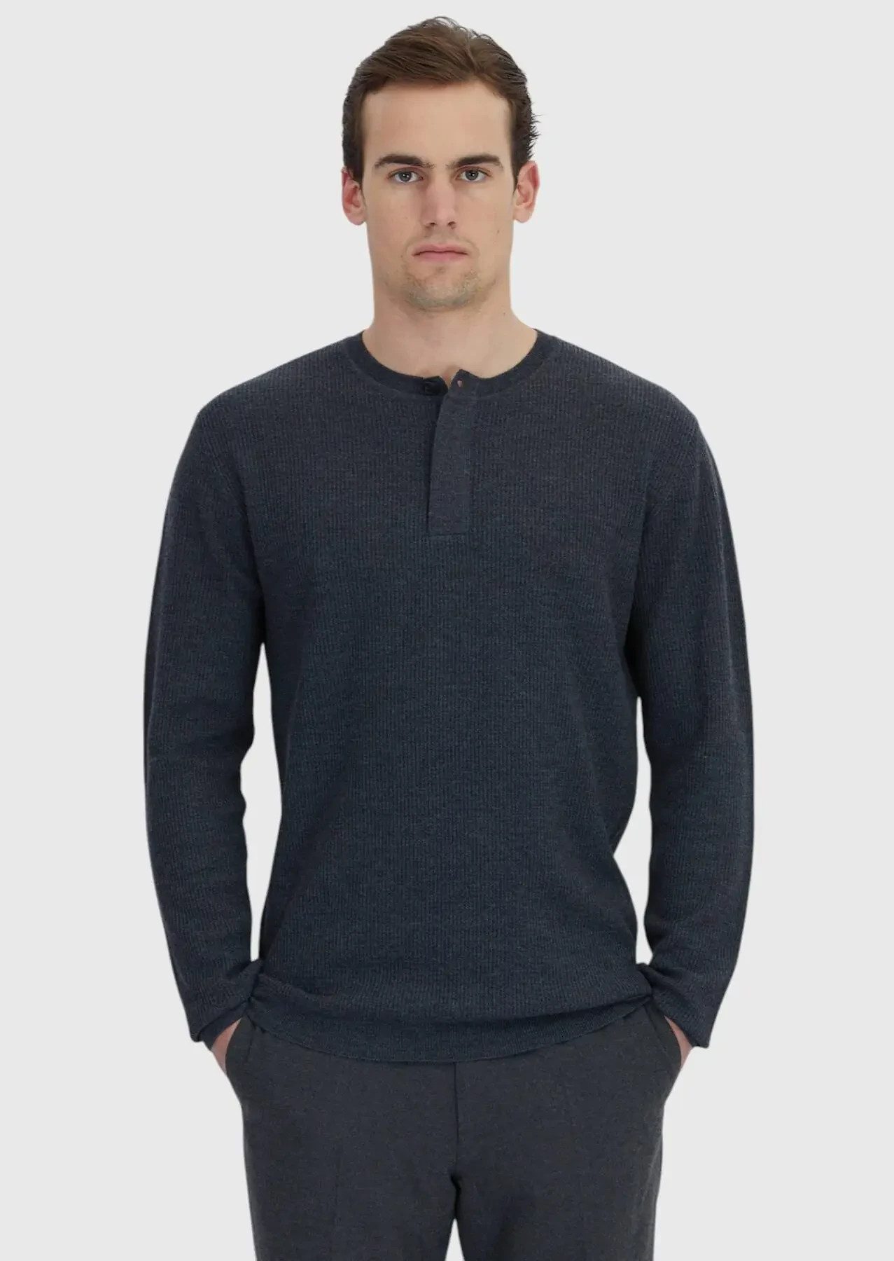 RAMSEY Longpullover Strickpullover „Harte Kohle“