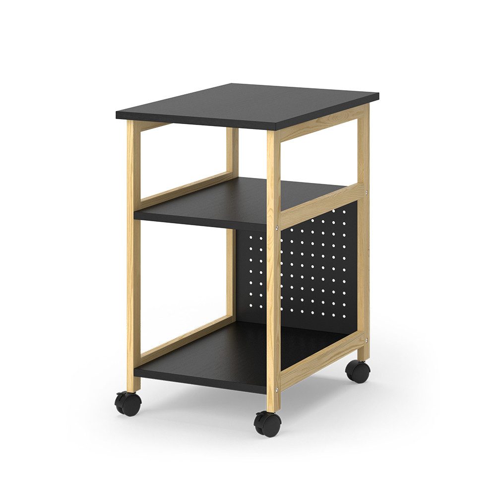 Vicco Laptoptisch Elvia, Schwarz/Kiefer, 36 x 51 cm