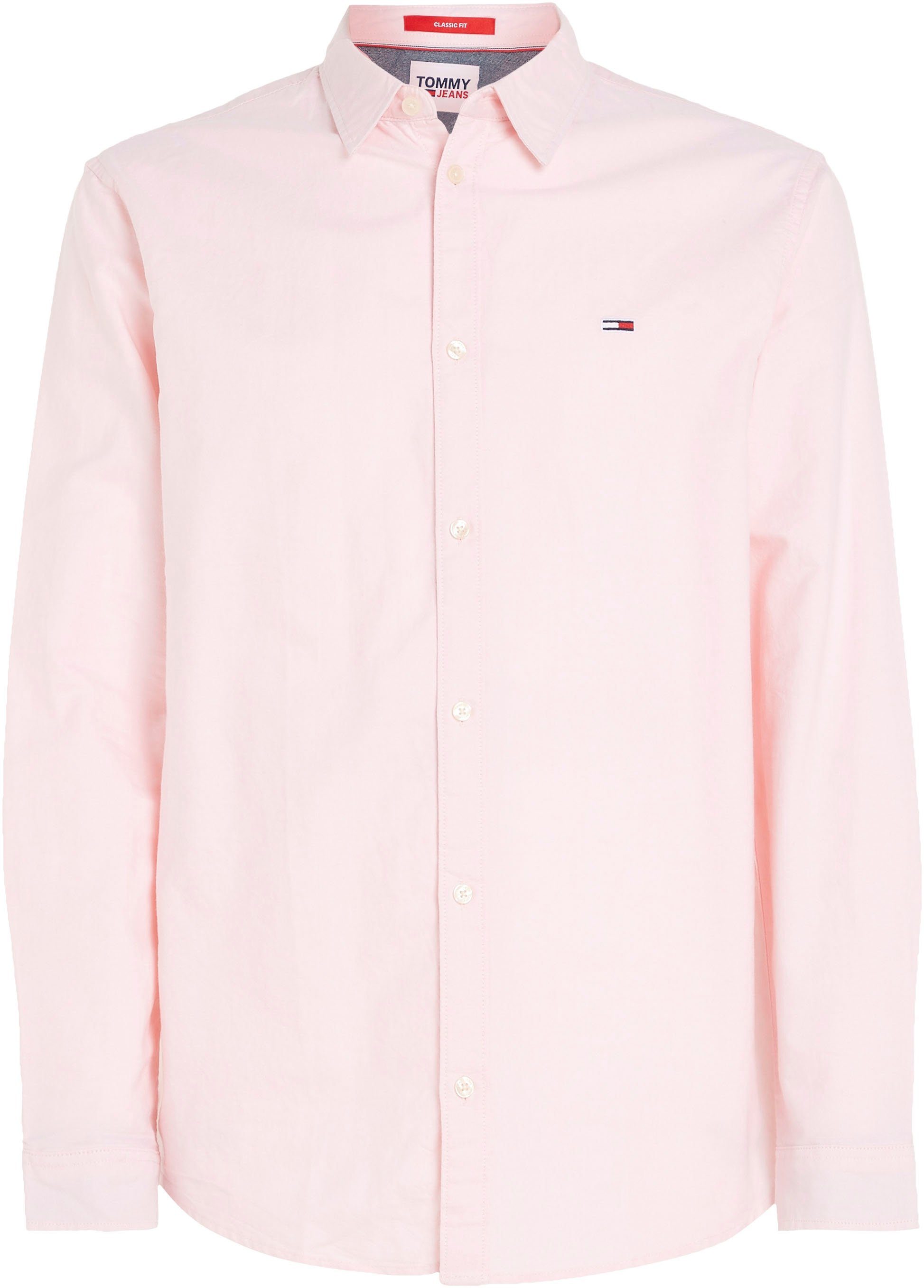 pink TJM Jeans mit SHIRT Knopfleiste OXFORD CLASSIC Tommy Langarmhemd