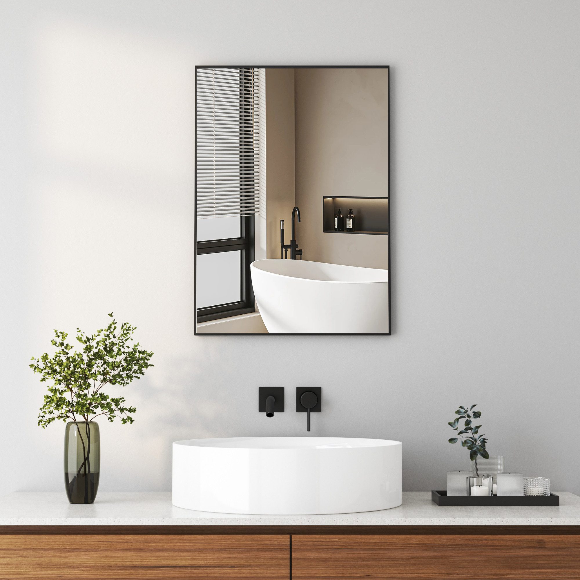 Hopibath Wandspiegel für Schlafzimmer Spiegel Eckig günstig online kaufen