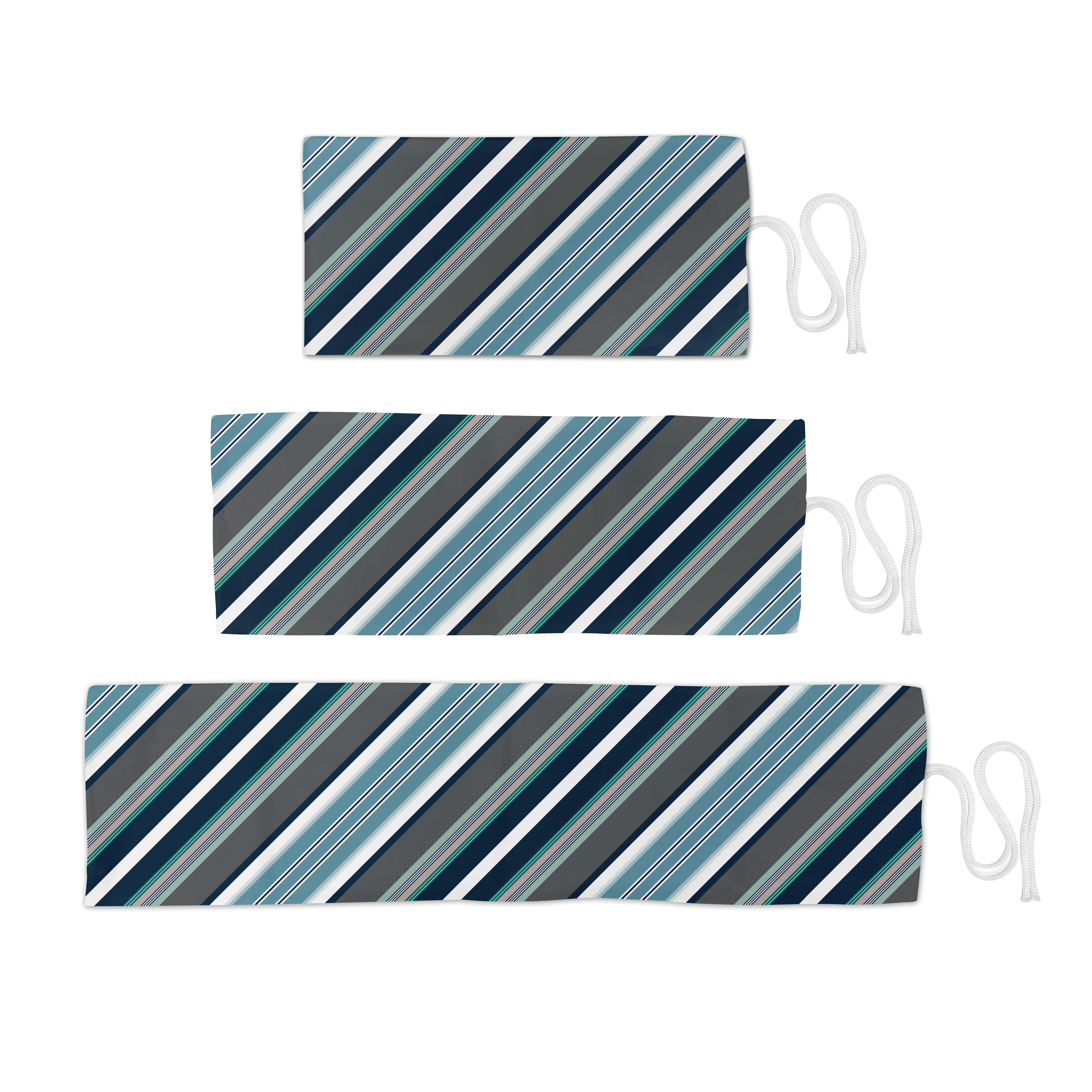 Grau Gestreift Diagonal Blau Navy Abakuhaus und Federmäppchen und Stiftablage Grau Organizer, tragbar Weiß langlebig Segeltuch