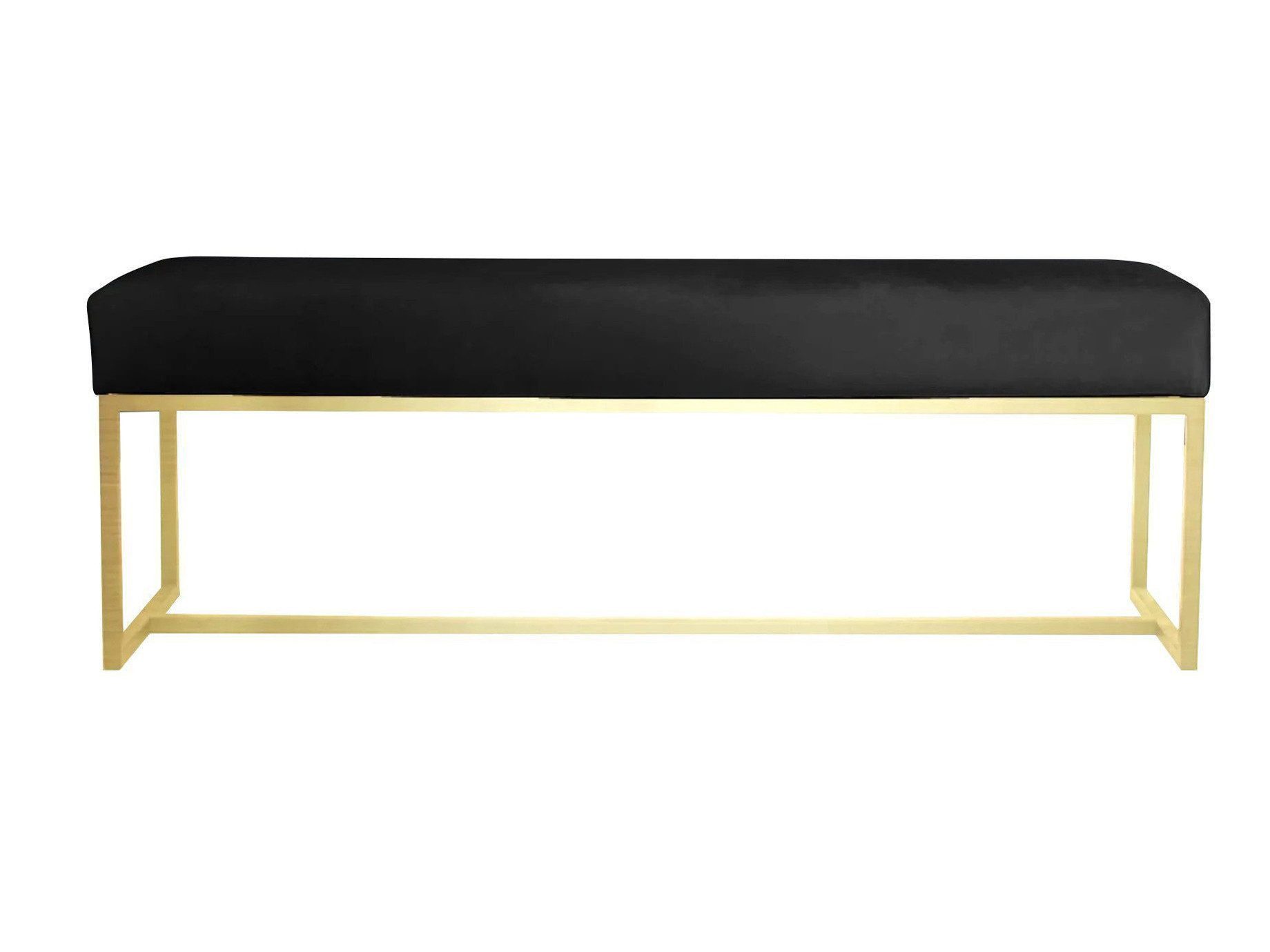 Beautysofa Polsterbank ACHEN Stilvolle Sitzbank aus Velours (verschiedene Größen, Metallbeine in Gold/Chrom/Schwarz)