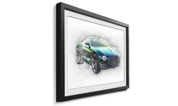 WandbilderXXL Bild mit Rahmen Green Queen, Auto, Wandbild, in 4 Größen erhältlich