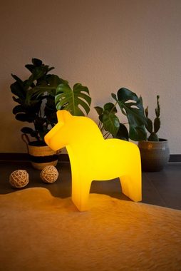 8 seasons design Dekolicht 8 seasons - Motivleuchte Shining Dala Horse 43 cm gelb veredelt LED
