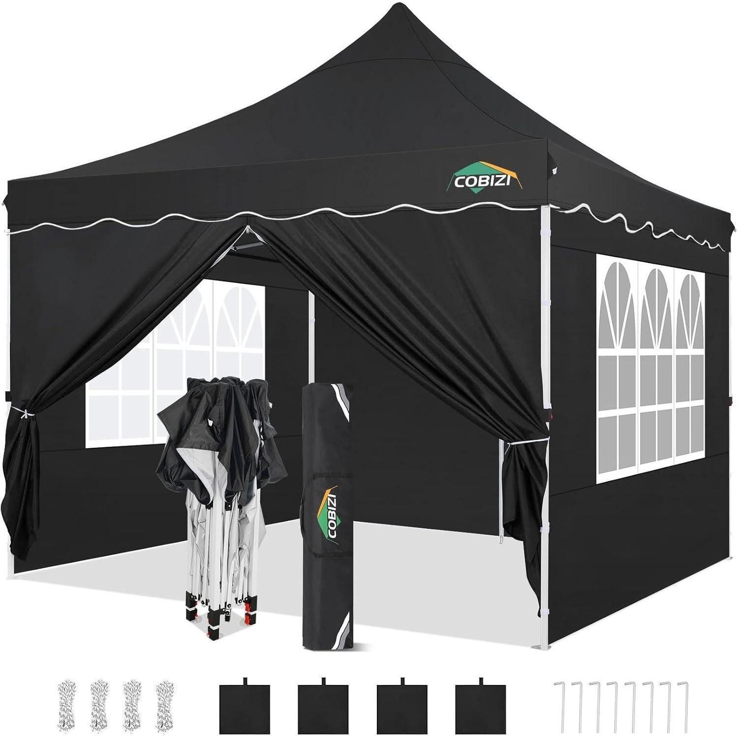 LuxusKollektion Faltpavillon Faltpavillon 3x3 Wasserdicht Stabil mit Seitenwänden Sandsack