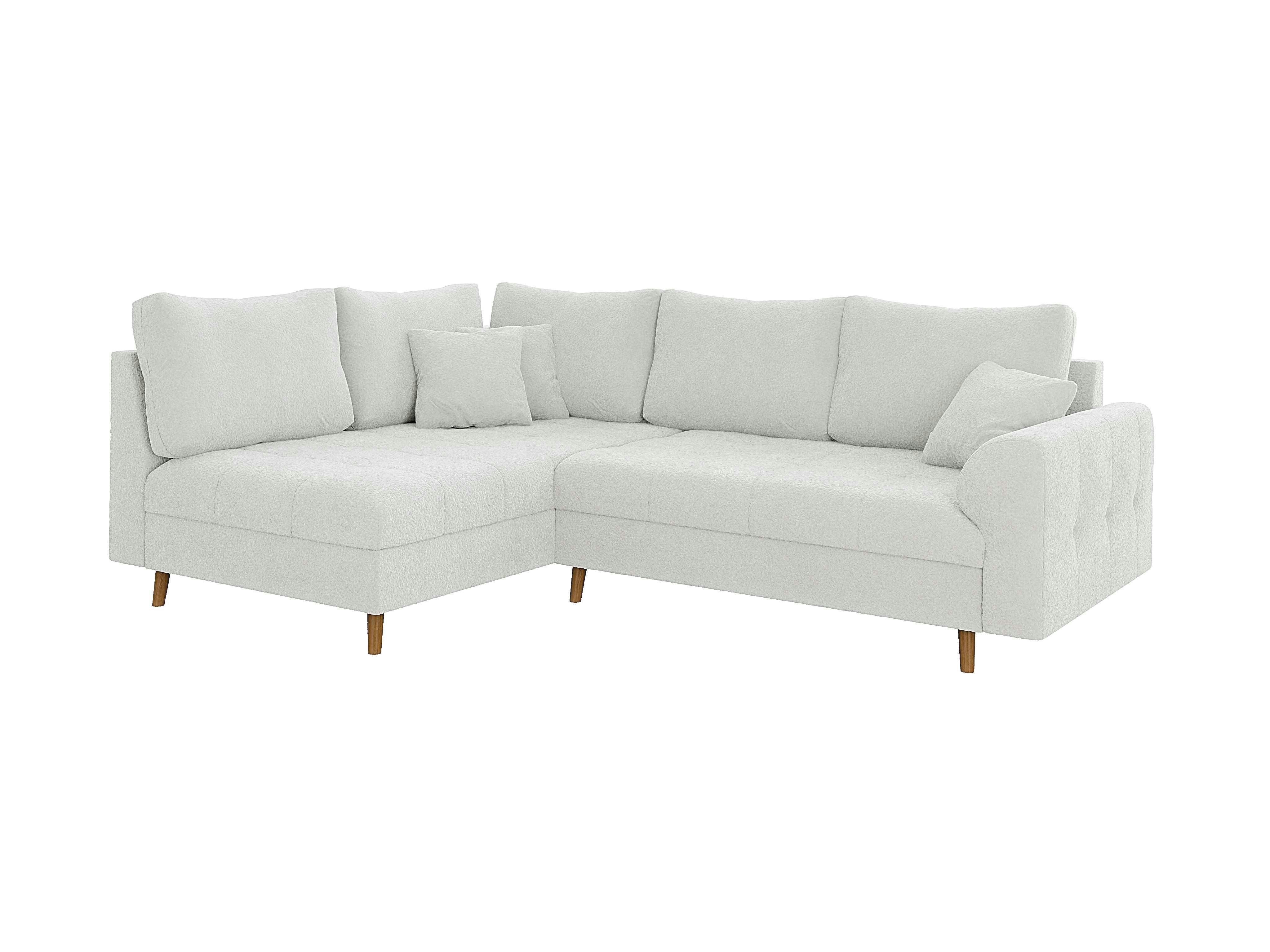 S-Style Möbel Ecksofa Leif mit Braun Holzfüßen im skandinavischen Stil aus günstig online kaufen