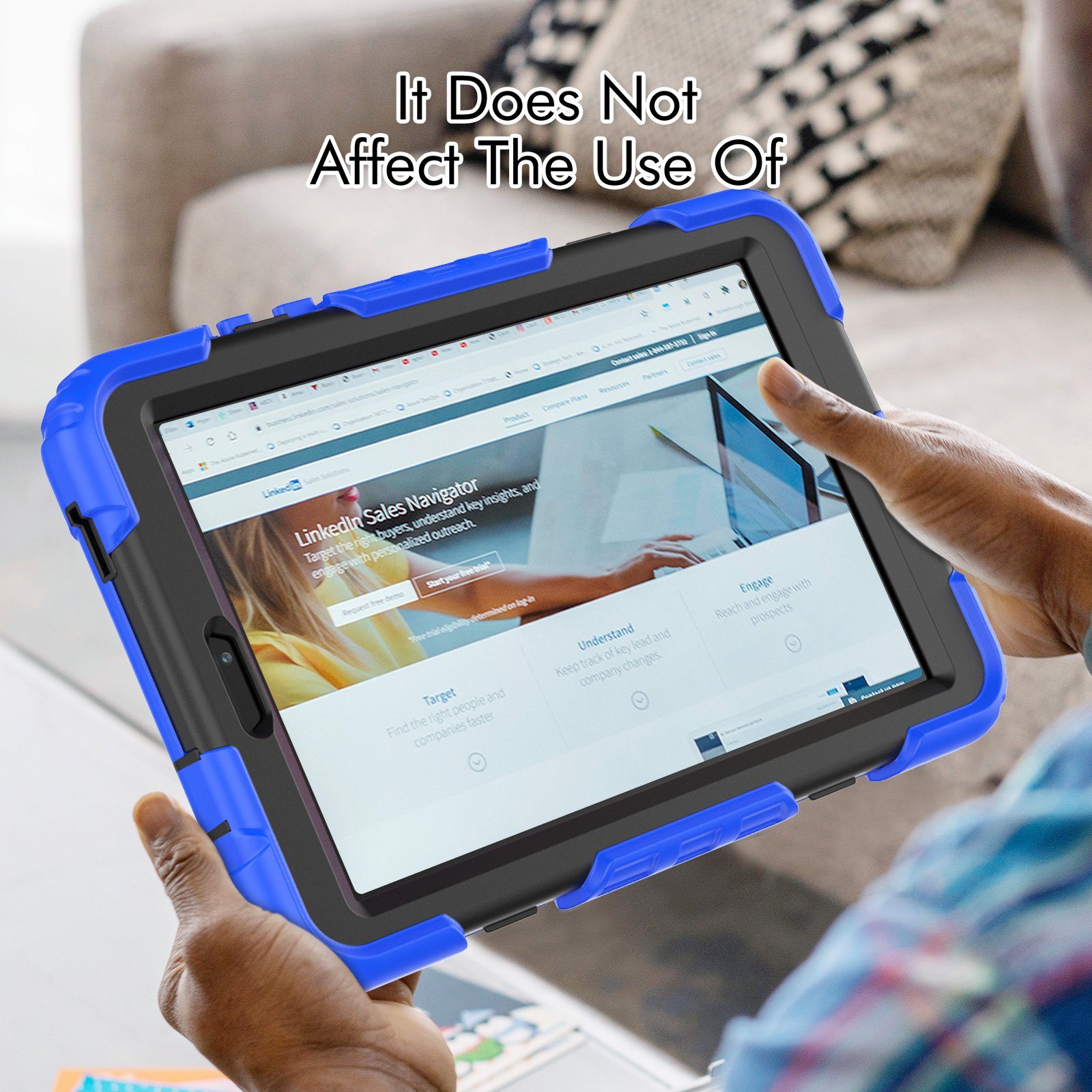 Lobwerk Tablet-Hülle 4in1 Hülle für Lenovo Tab M8 (4th Gen) TB-300FU 2023 8 Zoll +Tragegurt, Sturzdämpfung, Aufstellfunktion, Outdoor