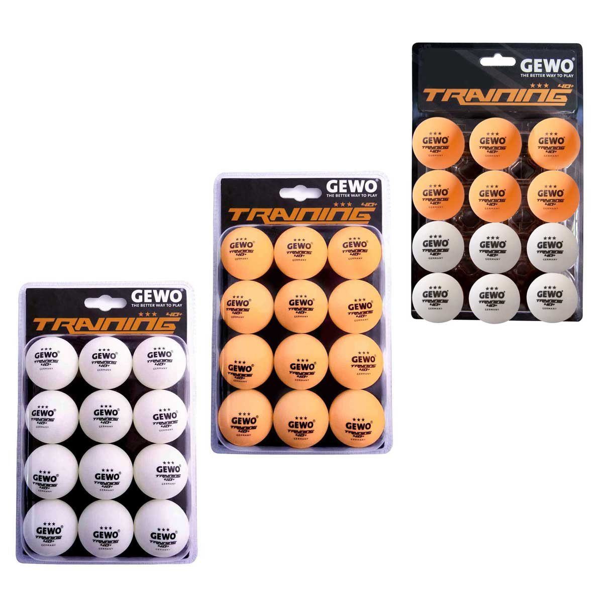 GEWO orange 40+ *** Trainingsball 12er Tischtennisball Gewo