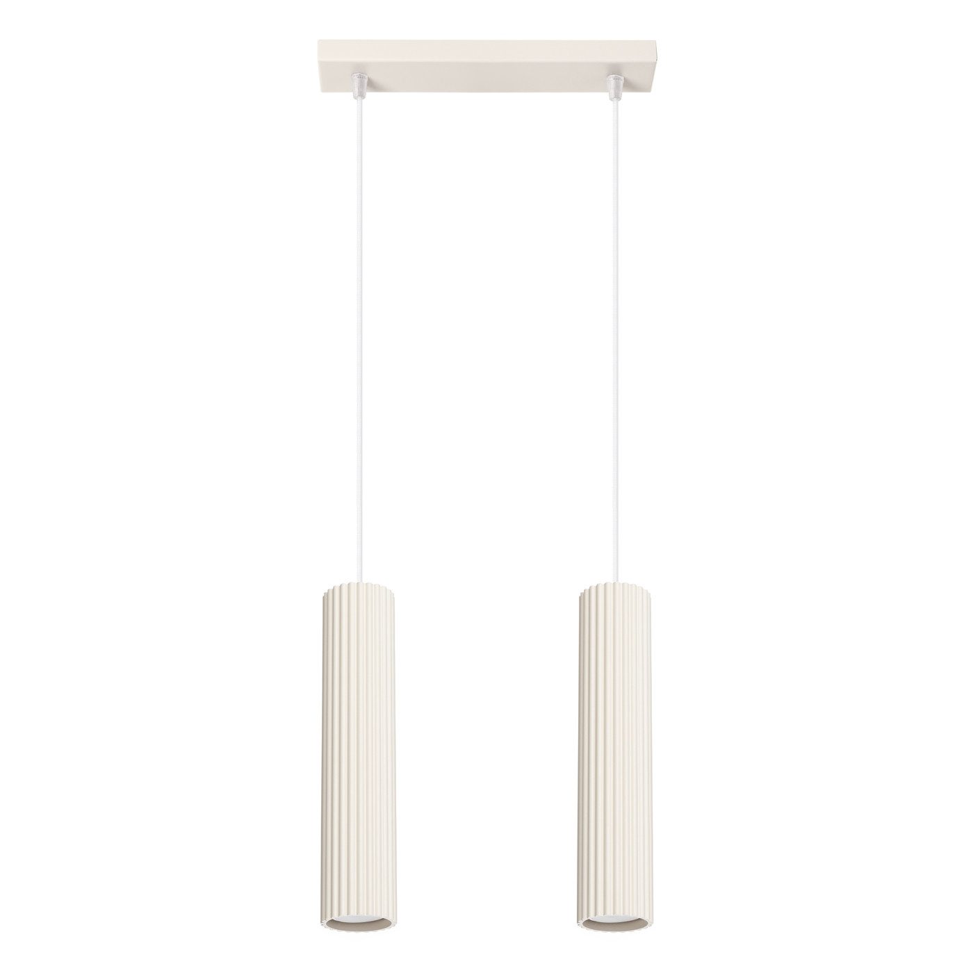 SOLLUX lighting Hängeleuchte Pendelleuchte Karbon 2 Beige, Nicht enthalten