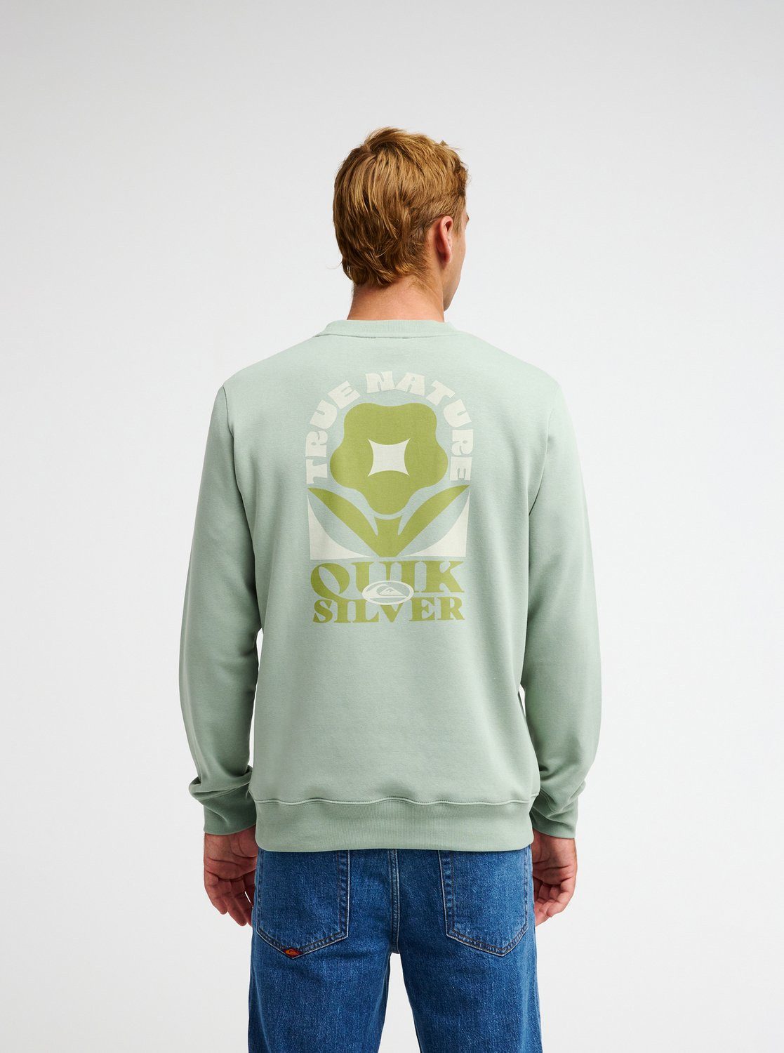 Quiksilver Sweatshirt TRUE CREW sportlicher Look, für Alltag und Freizeit, gerader, zeitloser Schnitt – Bild 2 von 5
