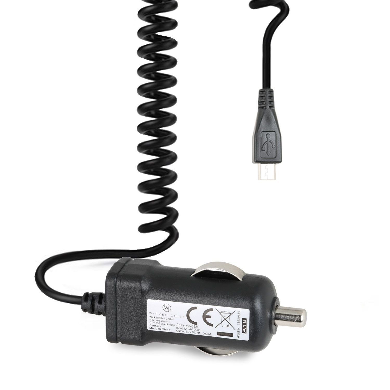 KFZ Ladeadapter weiß USB Anschluß 12-24V 1000 mA PKW LKW Zigarettenanzünder