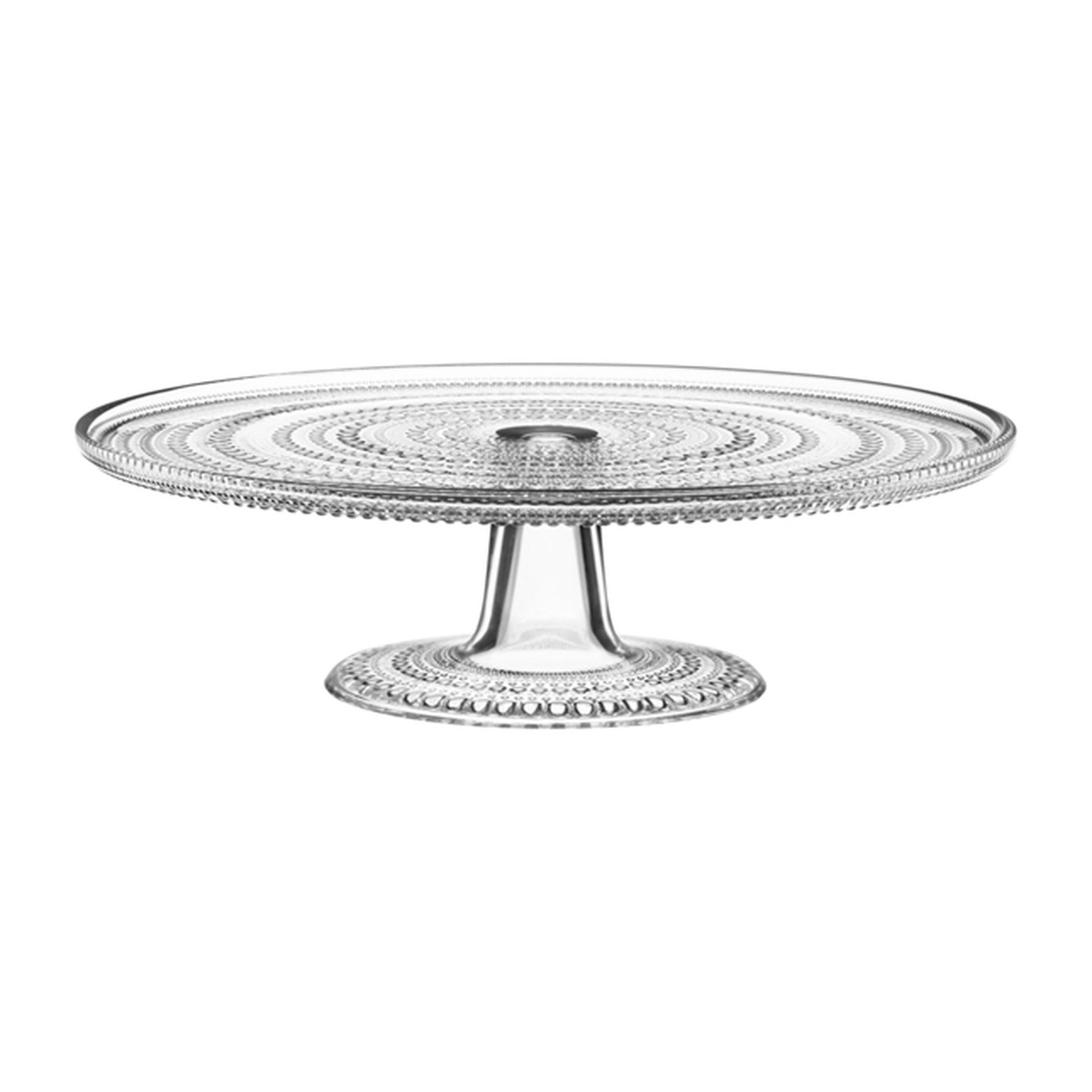 IITTALA Kuchenplatte Iittala Kastehelmi Kuchplatte mit Fuß 315mm klar, Glas