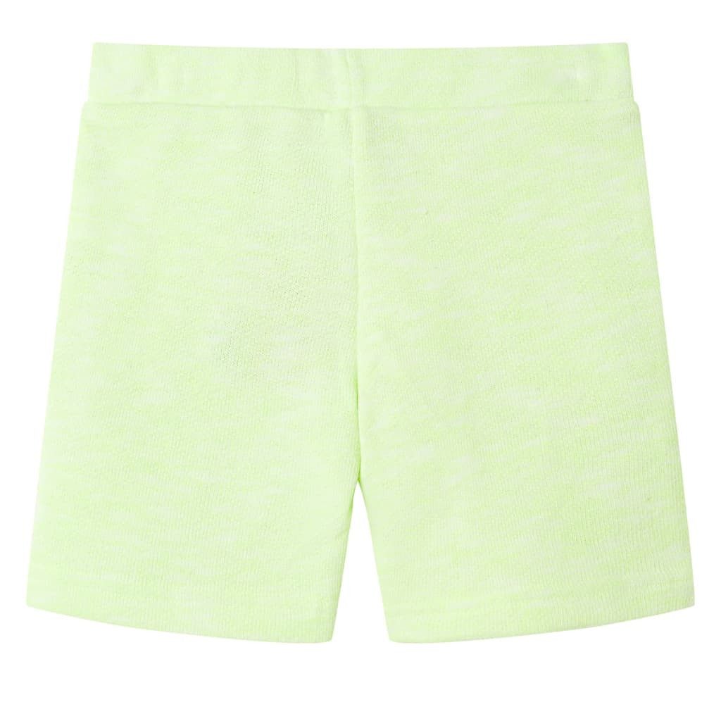 vidaXL Shorts Kindershorts mit Kordelzug Neongelb 140