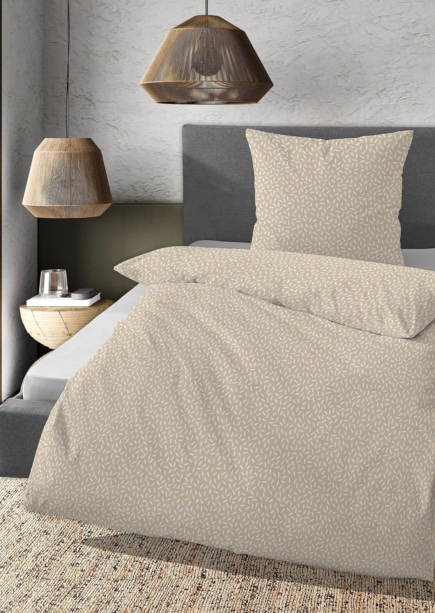 Daniel Hechter Bettwäsche 0041303, Renforcé, 2 teilig, hautfreundlich, mit Reißverschluss, ganzjährig einsetzbar, Flaglabel