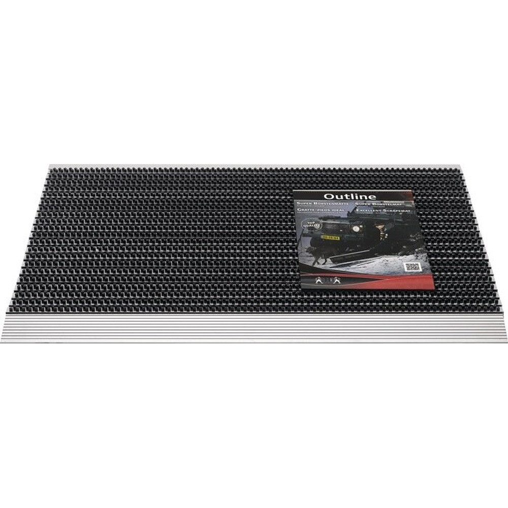 HAMAT Fußmatte Fußmatte Alu-Anlaufkante schwarz/silber