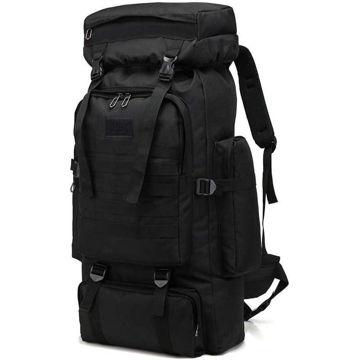 Trekkingrucksack Wanderrucksack 60L 80L Wasserdicht Trekking Reiserucksack Schwarz