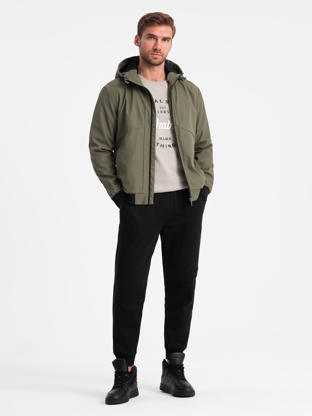 OMBRE Regenjacke Leichte Herrenjacke mit Kapuze günstig online kaufen