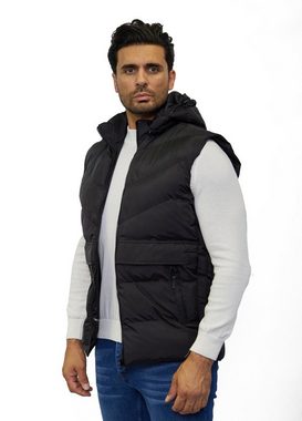 Denim House Steppweste Sportlicher Bodywarmer mit abnehmbarer Kapuze und feinen Details