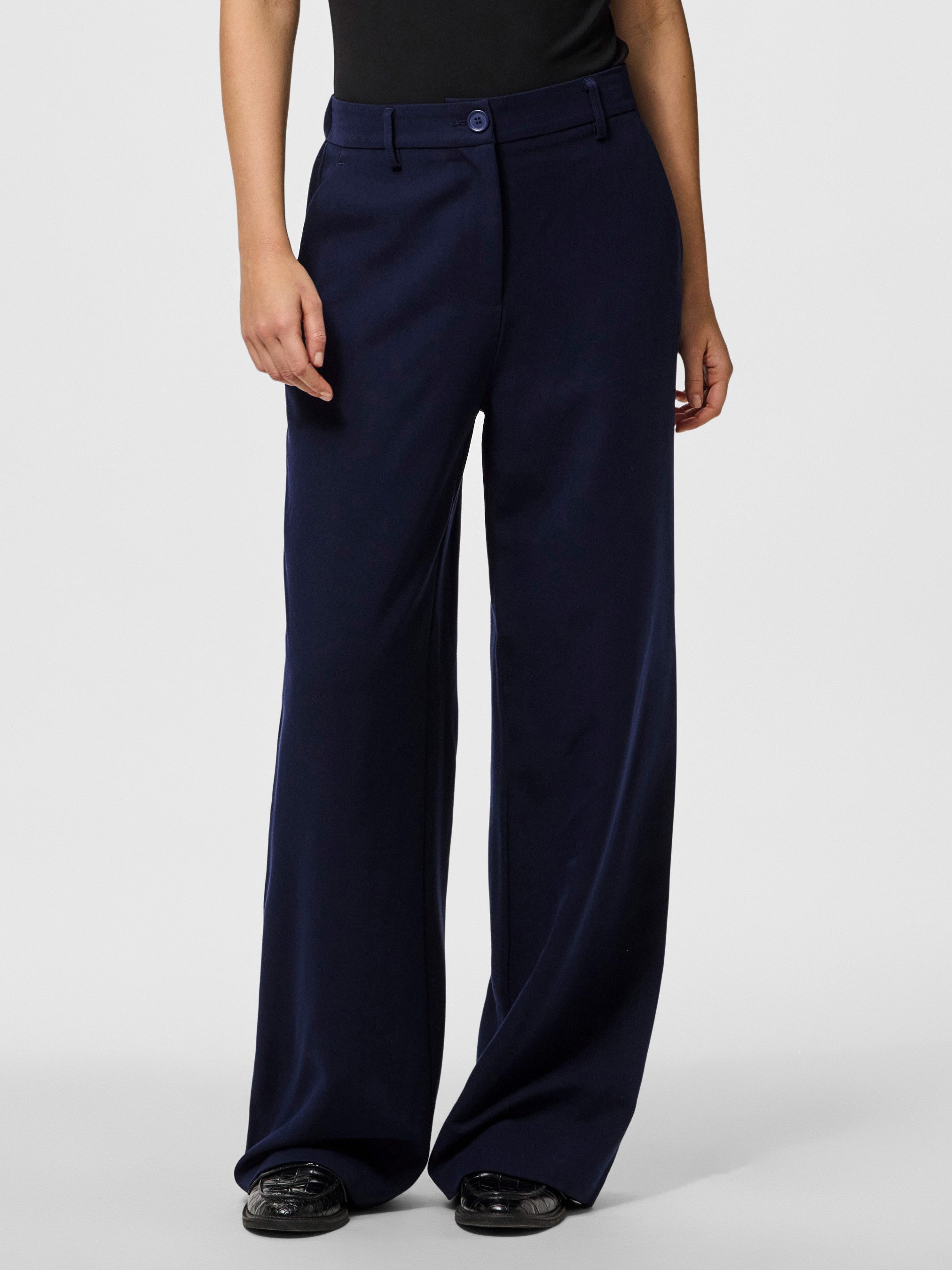 pieces Anzughose PCKAMIL HW WIDE PANT NOOS Materialmix