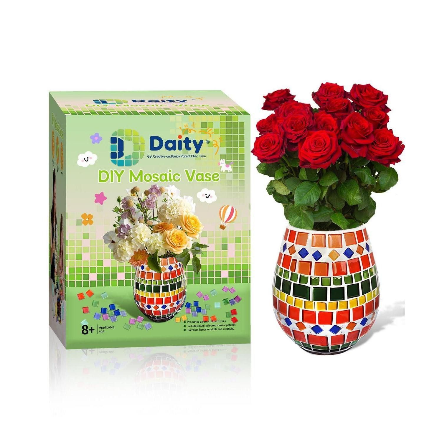 LuxusKollektion Kreativset Mosaik Vase Bastelset Kinder DIY Garten Deko