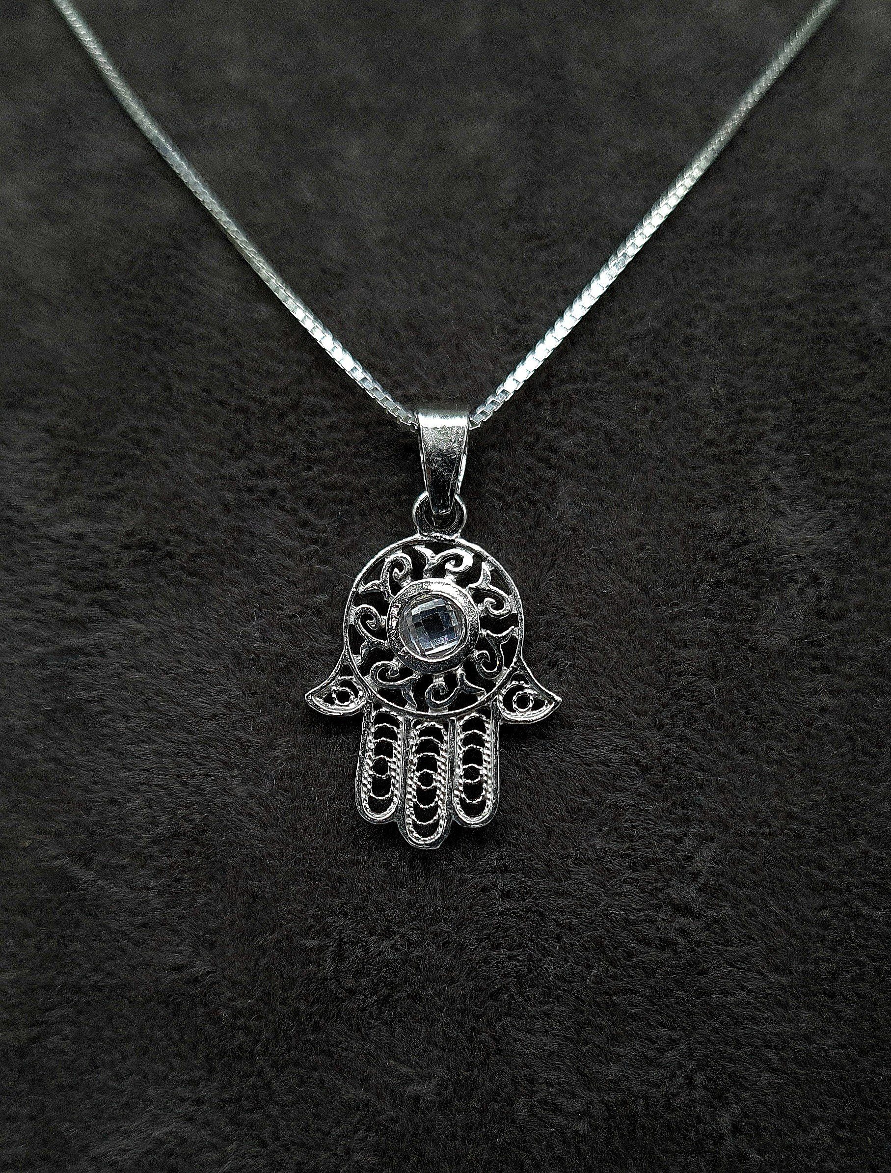 NAHLE Kette mit Anhänger Silberkette Hamsa günstig online kaufen
