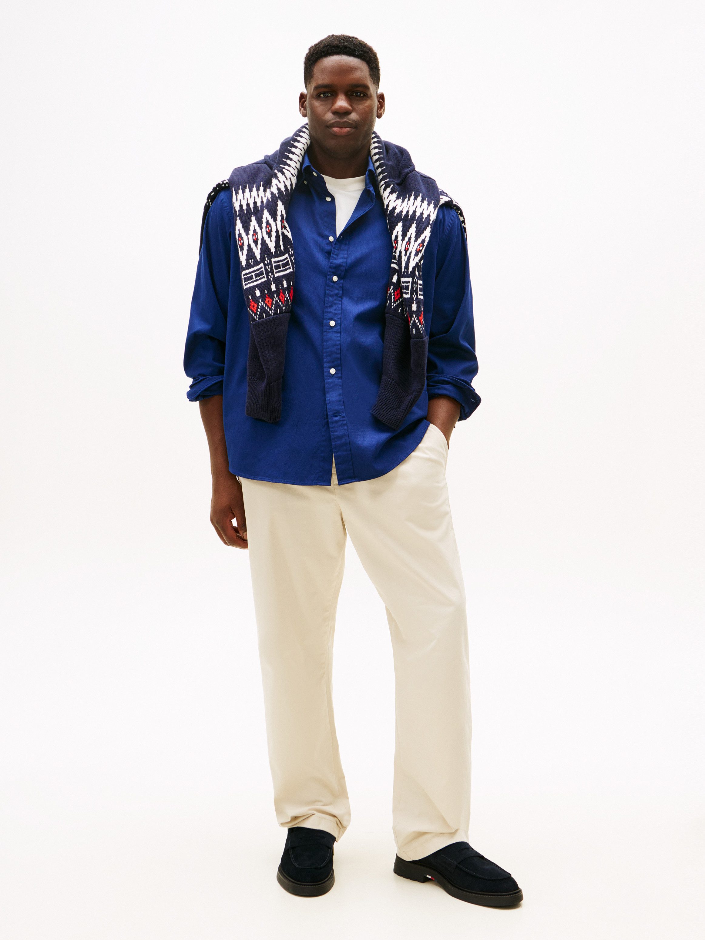 Tommy Hilfiger Big & Tall Langarmhemd Große Größen, Button-Down-Kragen