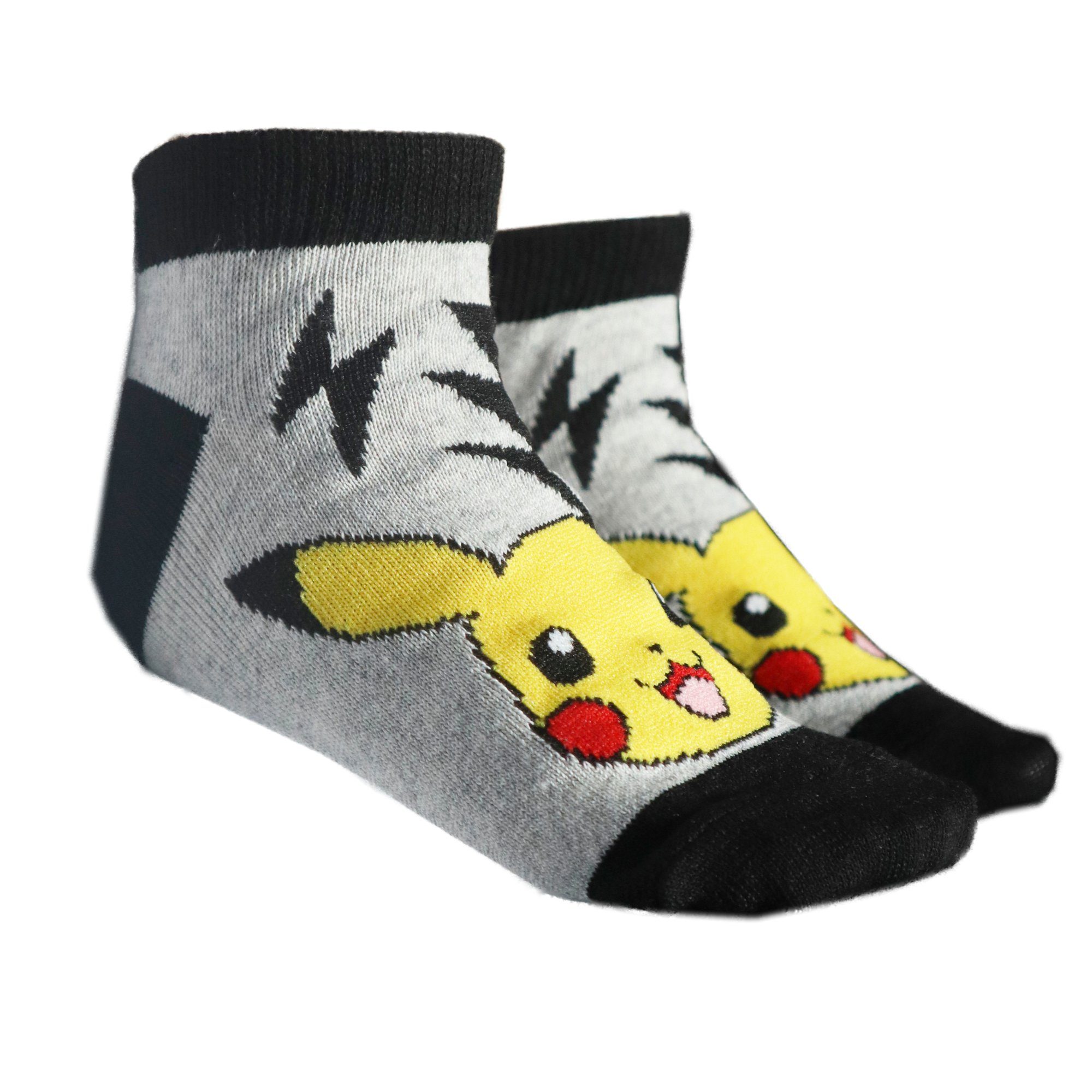 POKÉMON Kurzsocken Pokemon Pikachu Socken 3er 23 Evoli kurze Gr. Jungen Kinder Pack 34 Shiggy bis