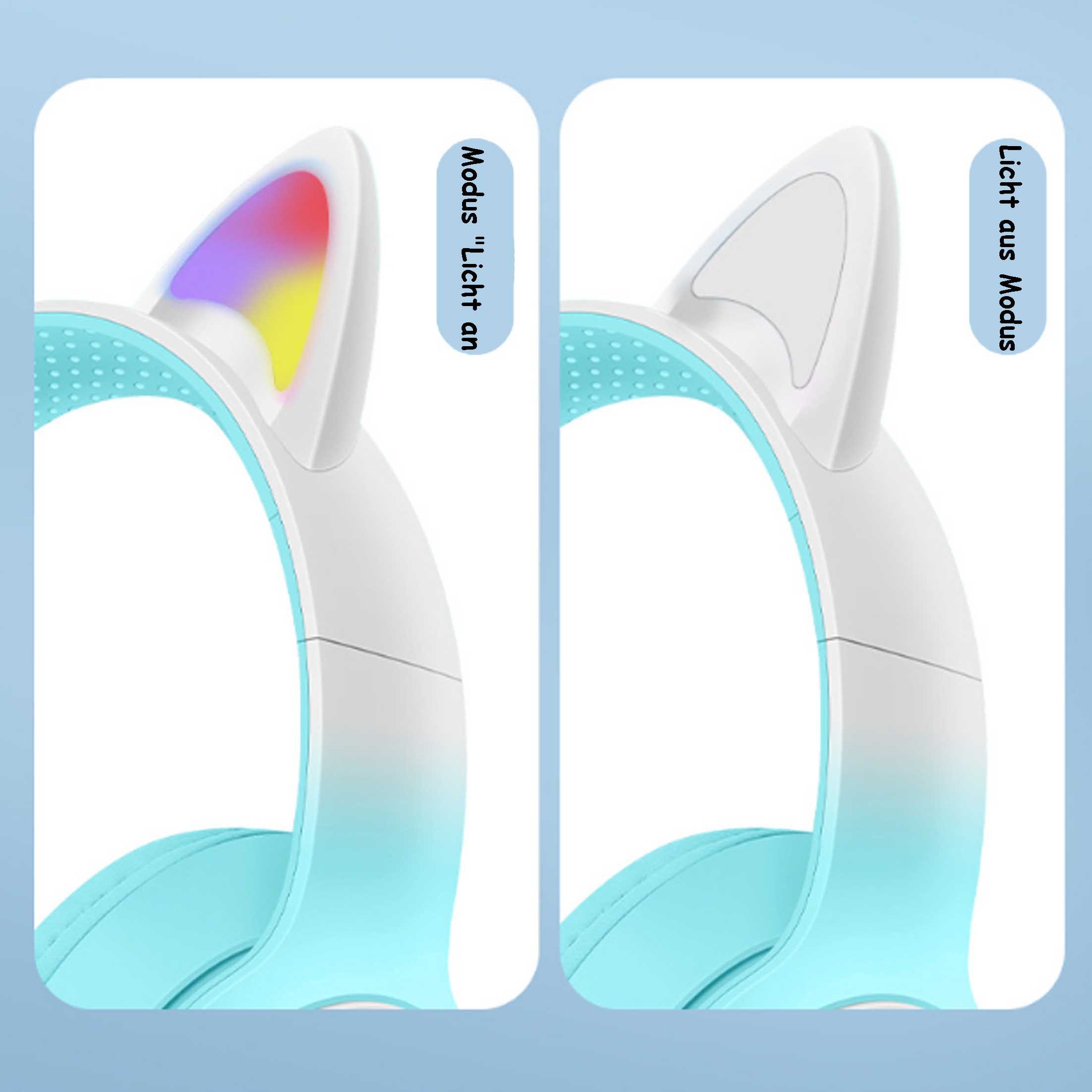 KINSI Kopfhörer, Bluetooth-Kopfhörer,Kabellose Kopfhörer,Gaming-Headset Over-Ear-Kopfhörer (Externe TF-Karte kann eingelegt werden, kann Anrufe entgegennehmen)