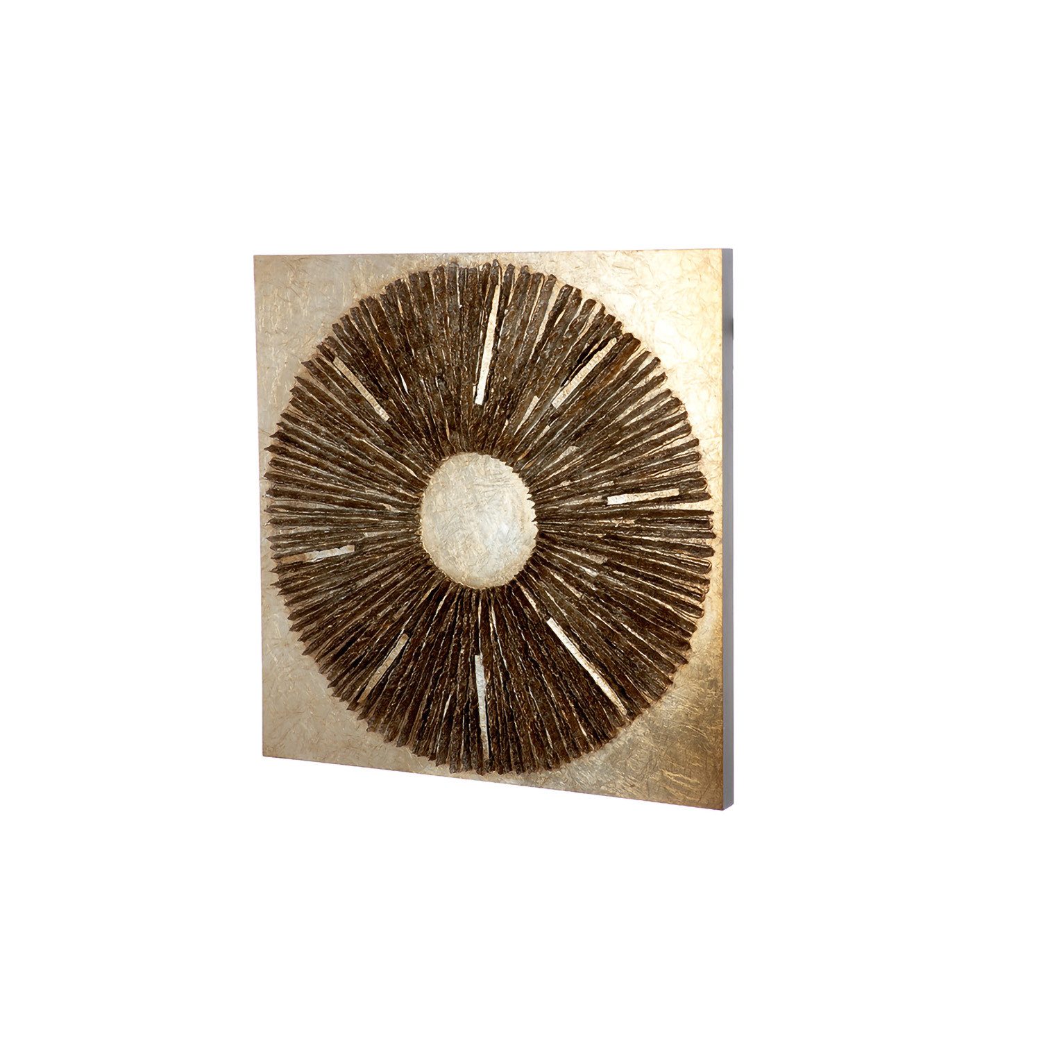 GILDE Wandbild ALTINOH - Bild aus Kunstahrz und Holz - 80x80cm - Wanddekoration, (1xBild), Bilder - Holzblöcke - Wanddekoration - Geschenk - Holzoptik