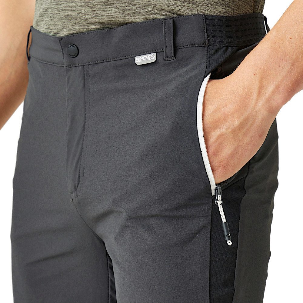 Regatta Shorts Mountain Trekkingshorts Wandershorts Wanderhose (1-tlg) Wasserabweisend, atmungsaktiv, mit Reißverschlusstaschen – Bild 4 von 5