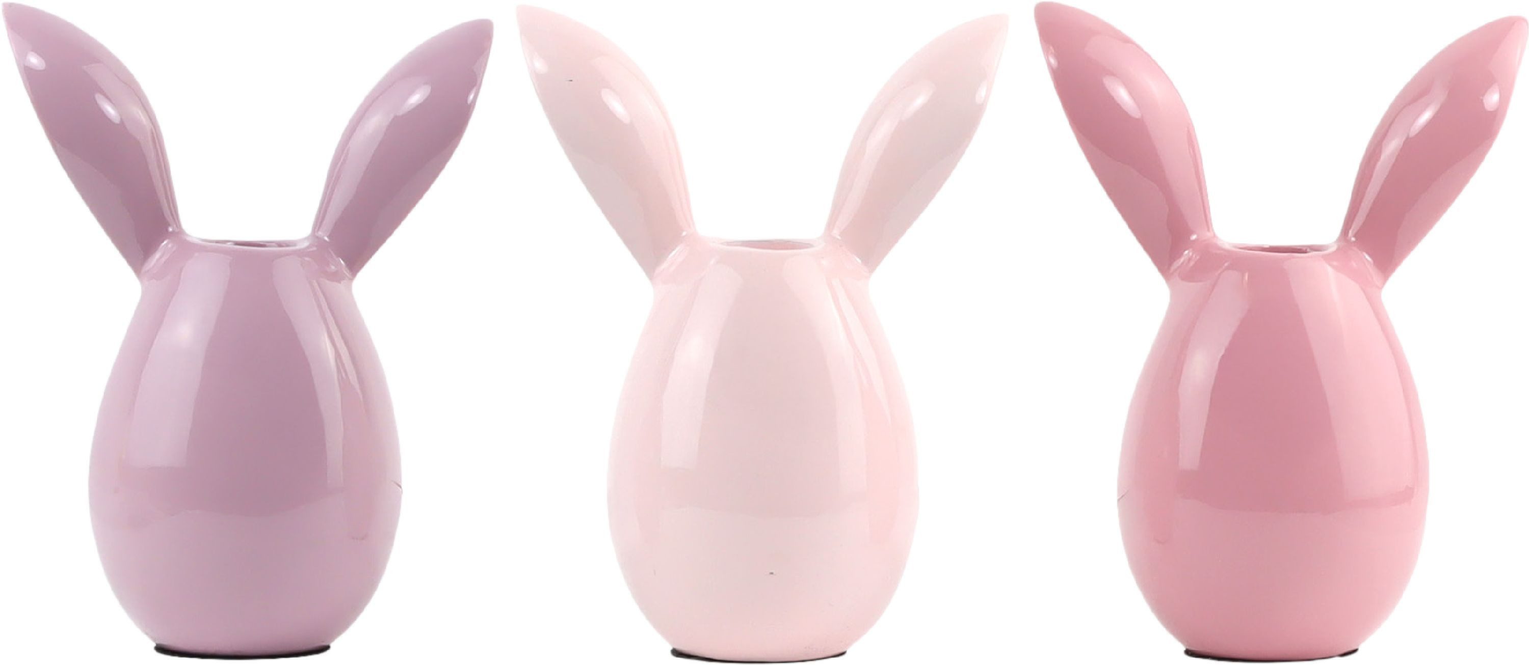 FURNARO Kerzenhalter (3-tlg. Leuchterset), Verspielte Hasenform im harmonischen Farbverlauf