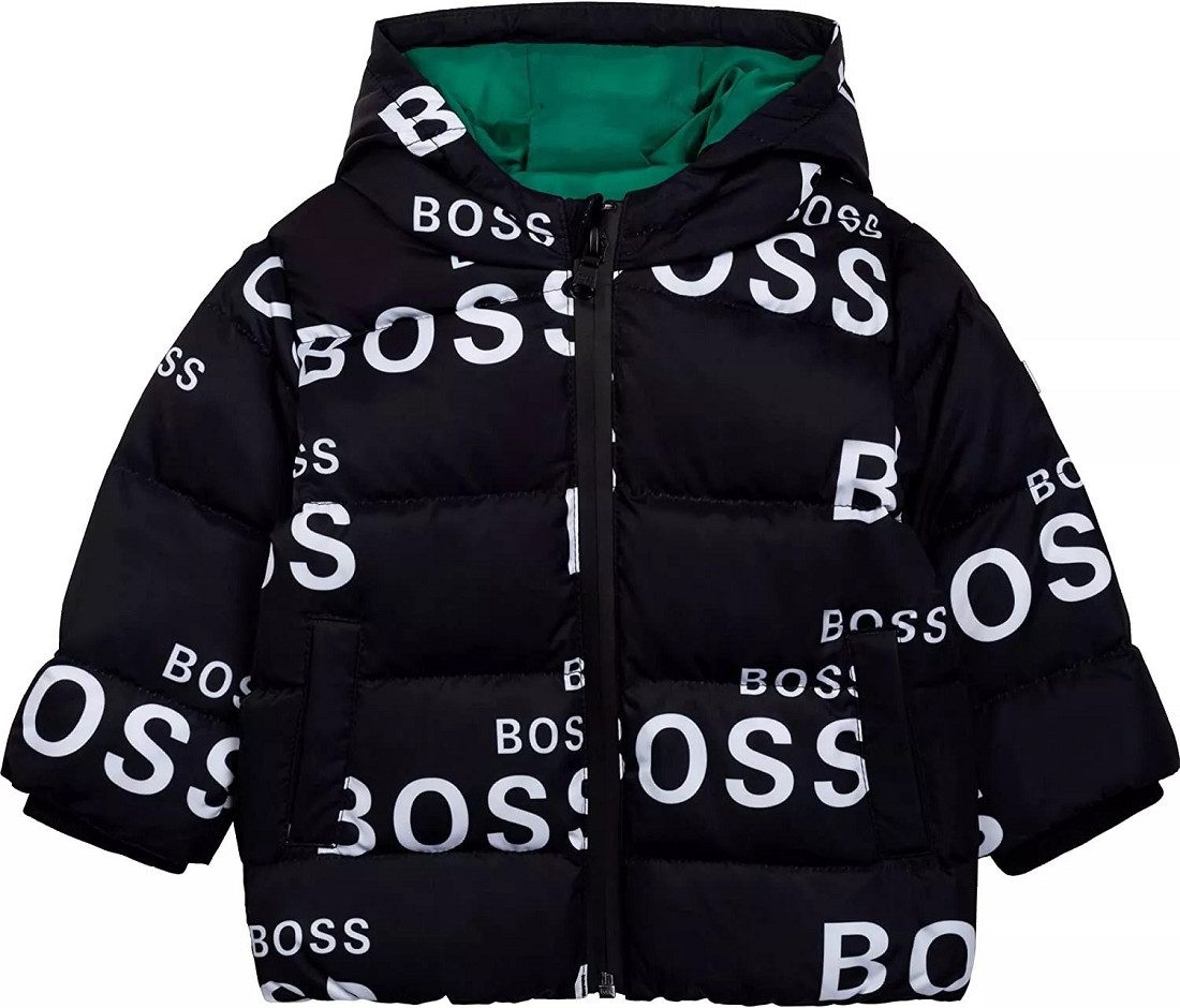 Anorak Hugo Boss Anorak Jungen Kinder Jacken, Wasserabweisend, Schwarz.