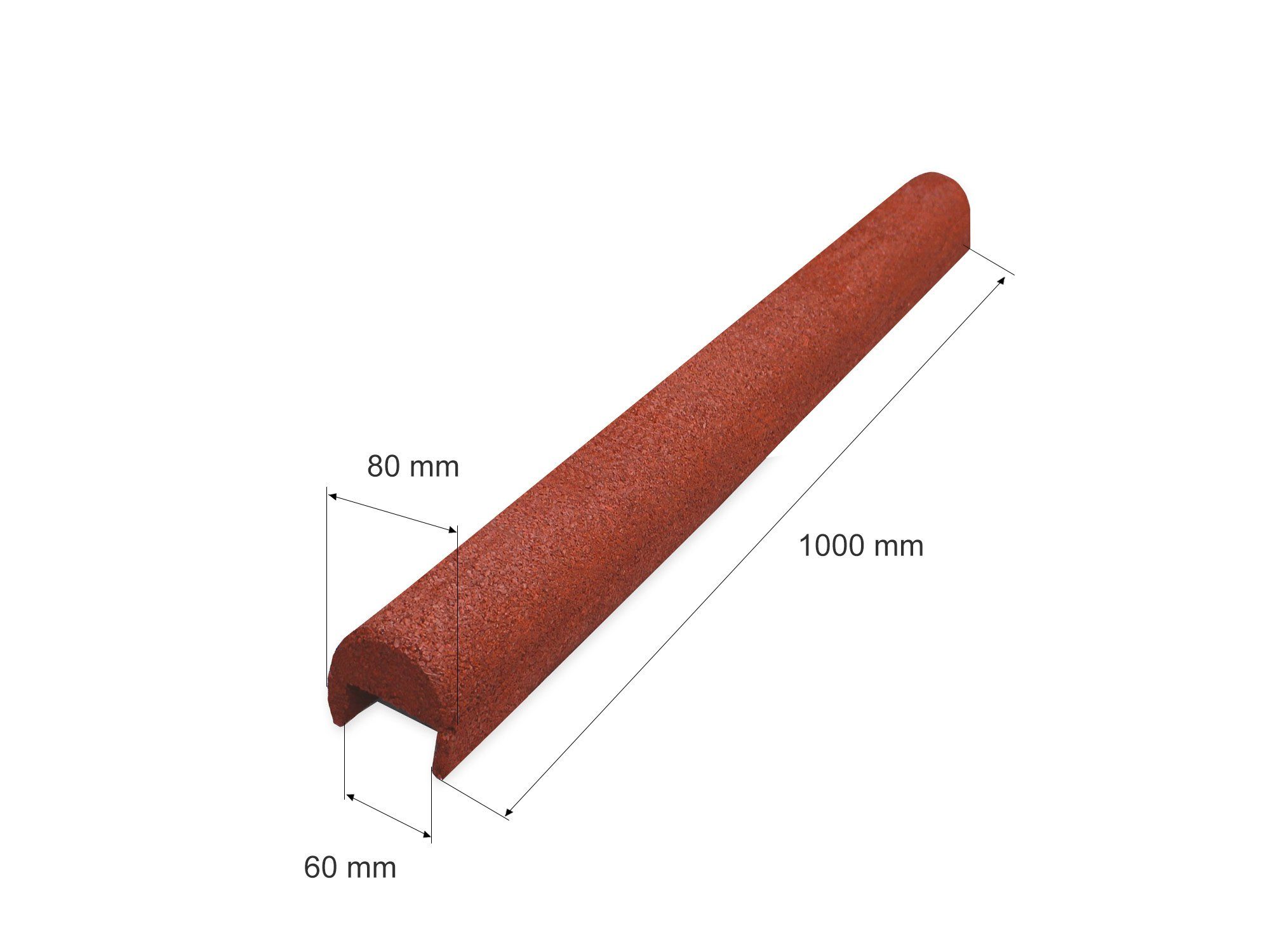 RO-FLEX Rasenkante Gummiüberzug / Bordsteinkappe für 60 mm Randsteine