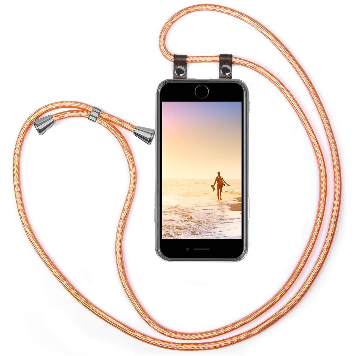 moex Handyhülle moex® Free Spirit für Apple iPhone 8, Hülle mit Band, Kette abnehmbar Handyband Handyhülle zum Umhängen