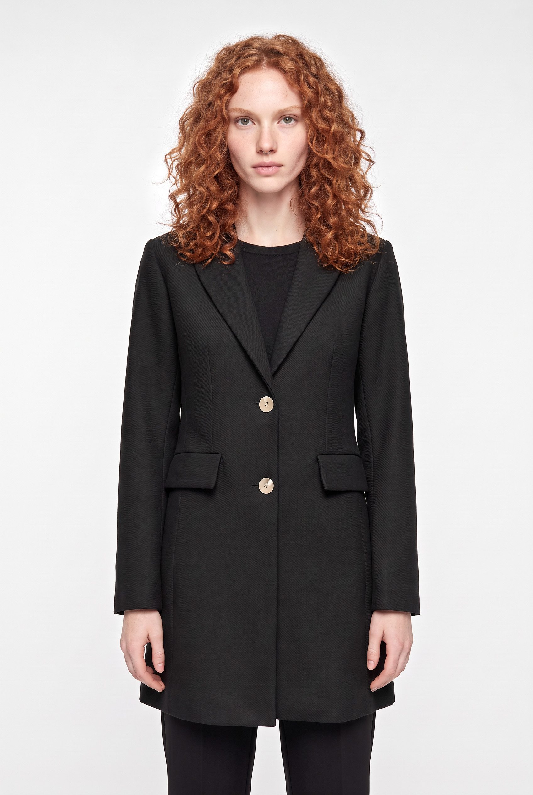 ONLY Kurzmantel ONLMICOL FITTED COAT CC OTW Materialmix mit Wolle