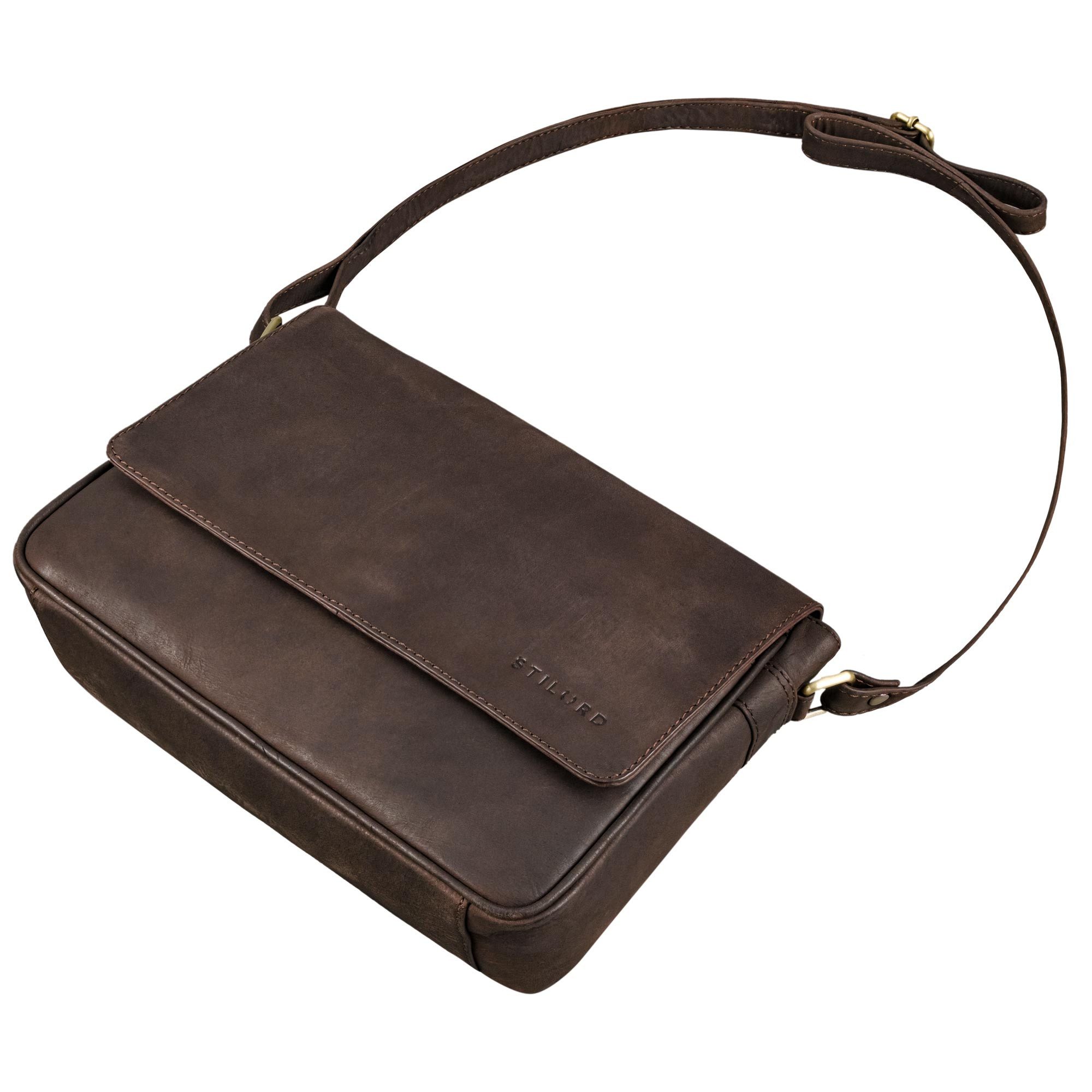 STILORD Handtasche "Ruth" Klassische Damen Handtasche zum Umhängen aus Leder klein