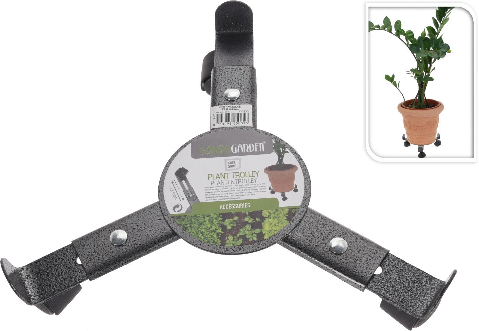 Progarden Pflanzenroller Grau, (1-St), 360° Rollen, günstig online kaufen