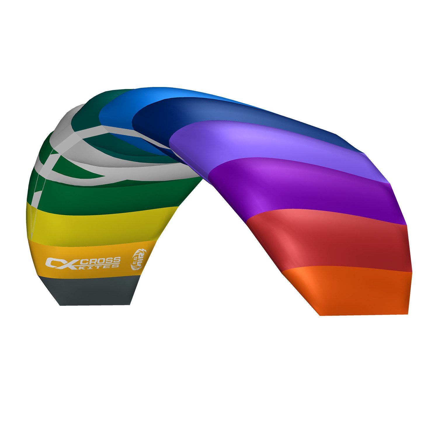 CrossKites Flug-Drache Lenkmatte Air 2.5 R2F Allround Lenkdrachen Zweileiner Kite, R2F Ausstattung (Ready to Fly) inkl. Leinen und Lenkschlaufen