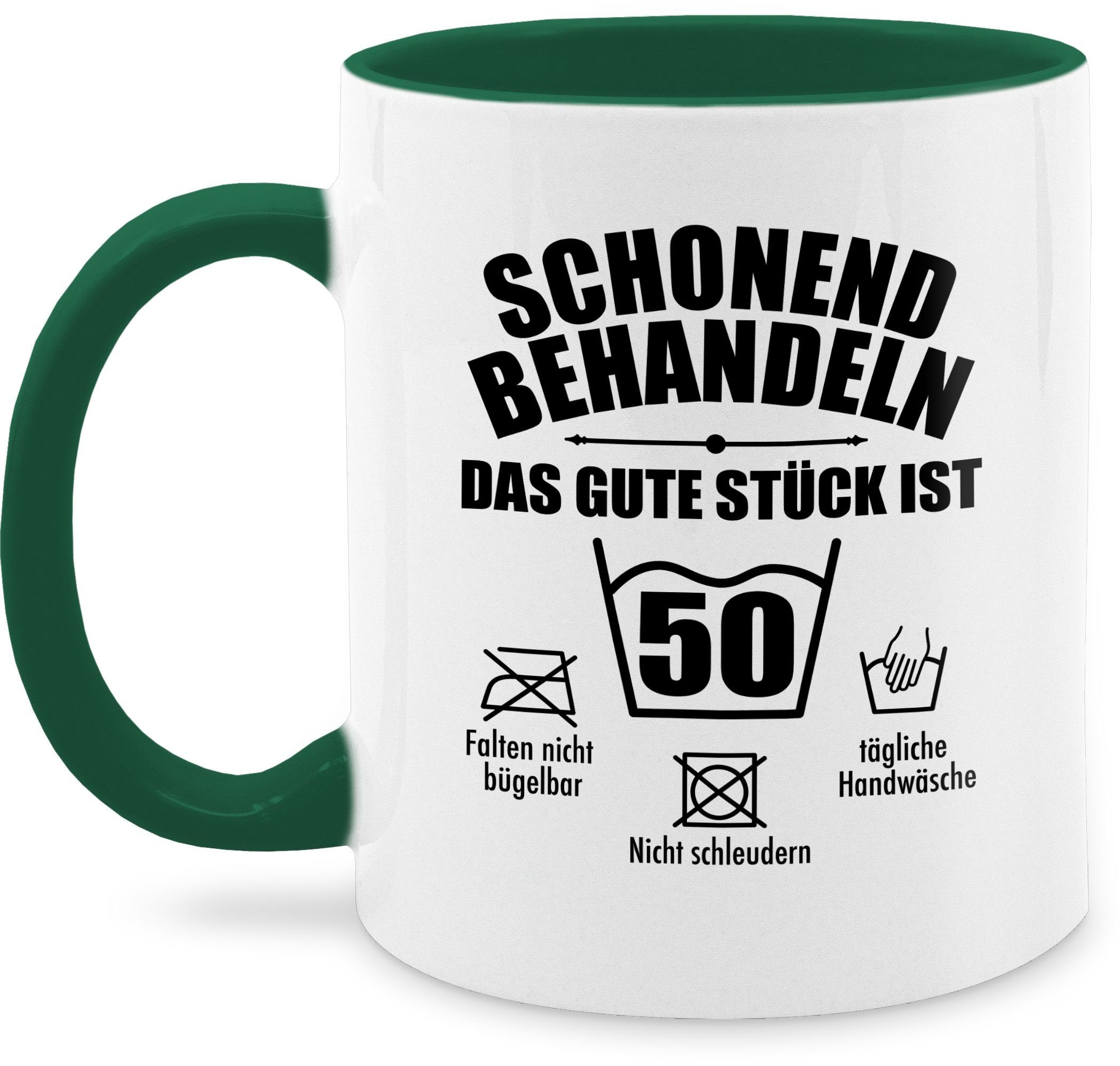 fünfzig, Petrolgrün Shirtracer Geburtstag behandeln das Stück Tasse 50. ist gute Schonend 3 Keramik, Tasse
