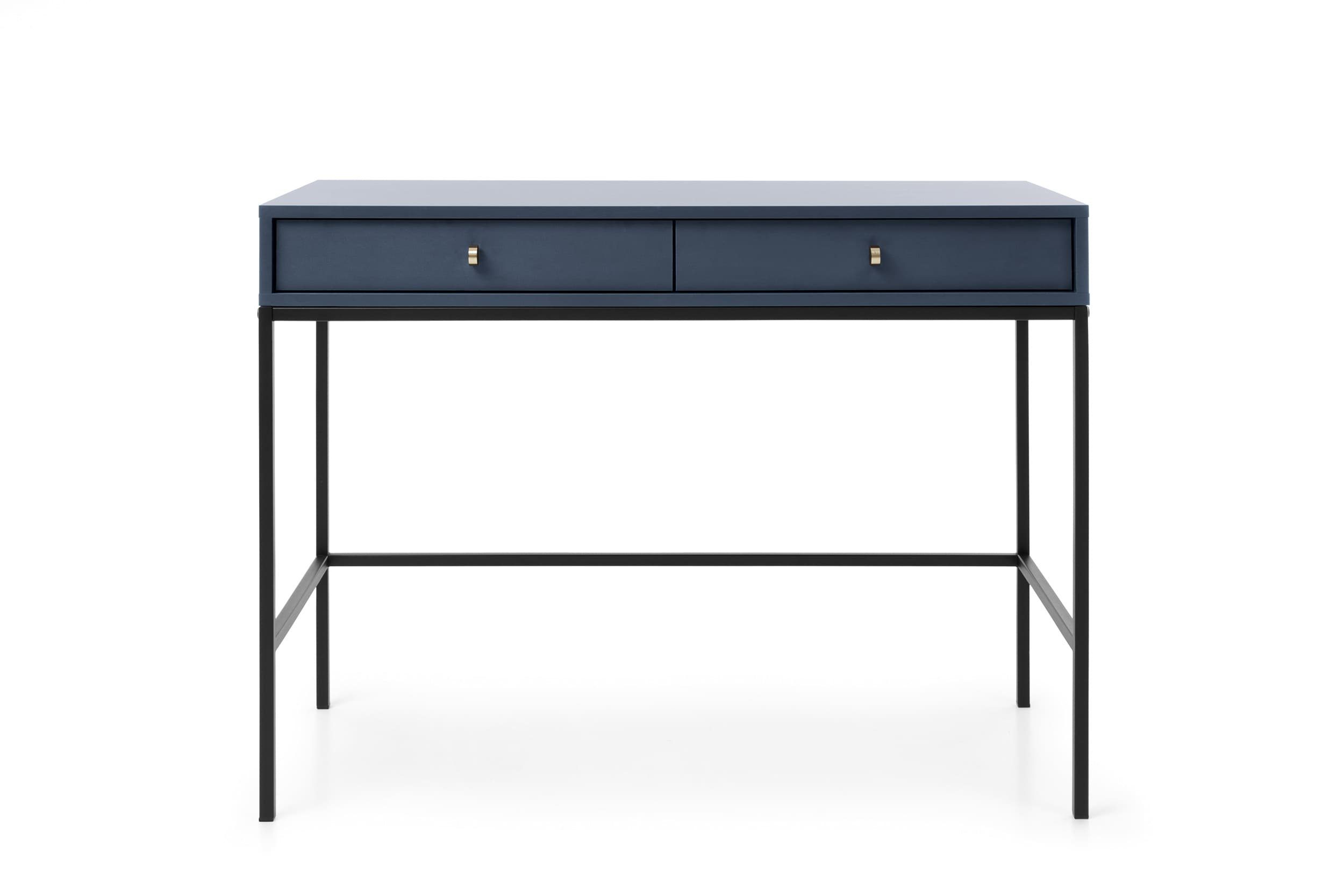 MOEBLO Konsolentisch Melody (Eingangskonsole mit Schubladen Sideboard Beistelltisch Flurtisch - Goldene Griffe, Frisiertisch, Schminktisch, Kosmetiktisch), (BxTxH): 104x50x78 cm