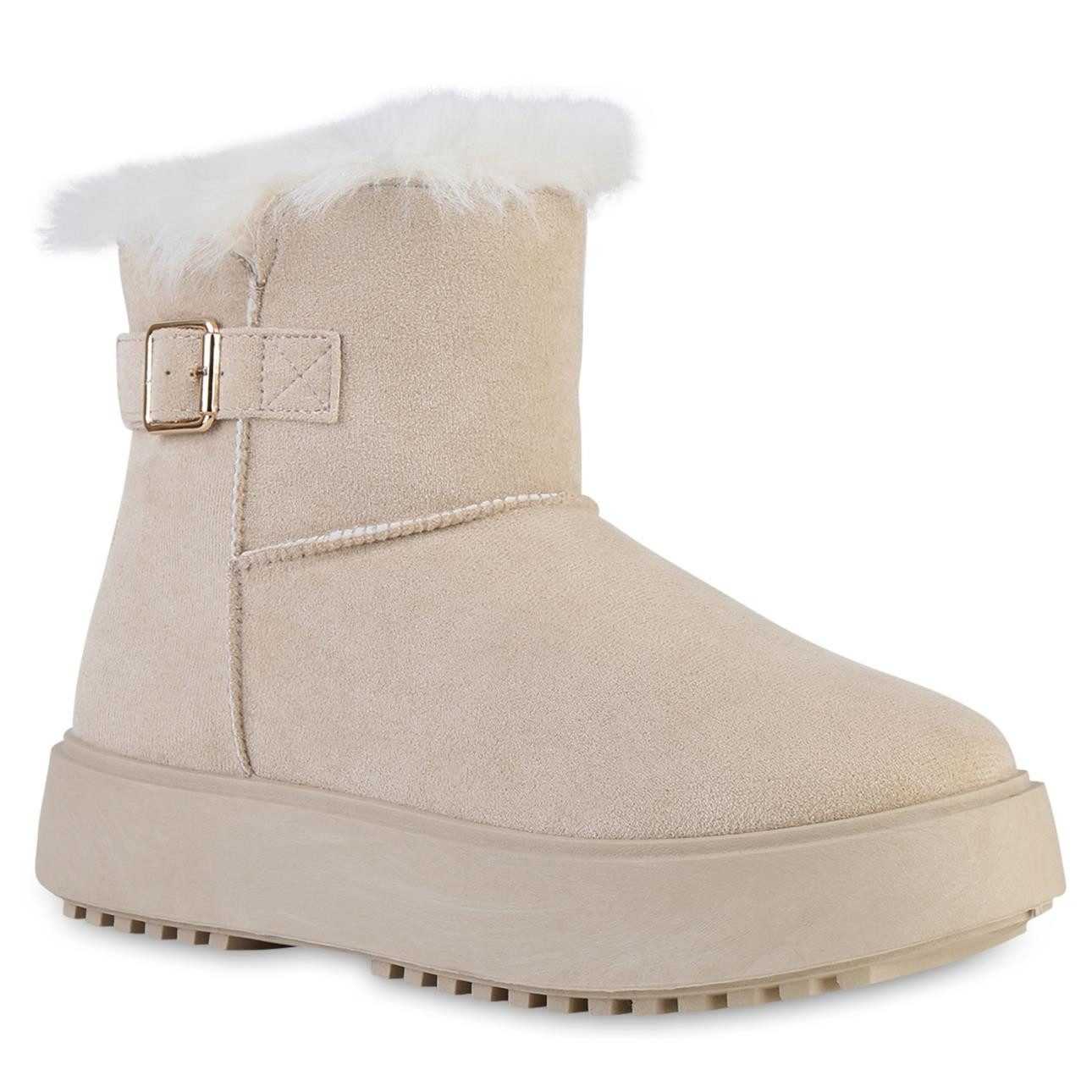 VAN HILL 841363 Winterstiefelette Damen Warm Gefütterte Winter Boots Stiefe günstig online kaufen
