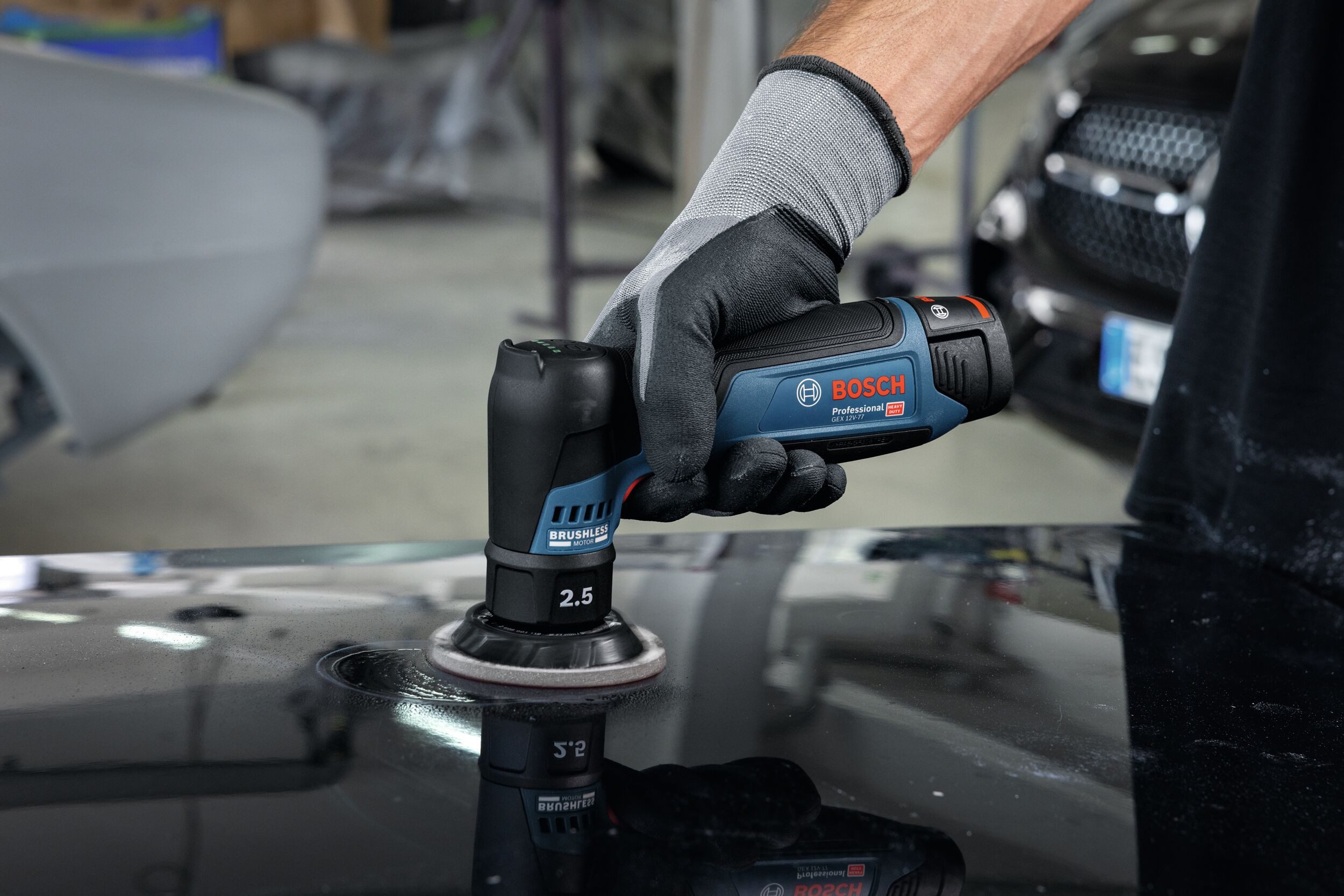 BOSCH Akku-Exzenterschleifer GEX 12V-77, max. 8000 U/min, 16000 U/min, Ohne Akku - im Karton